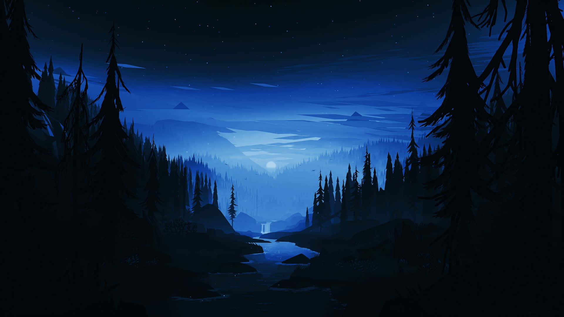 林间夜空 壁纸