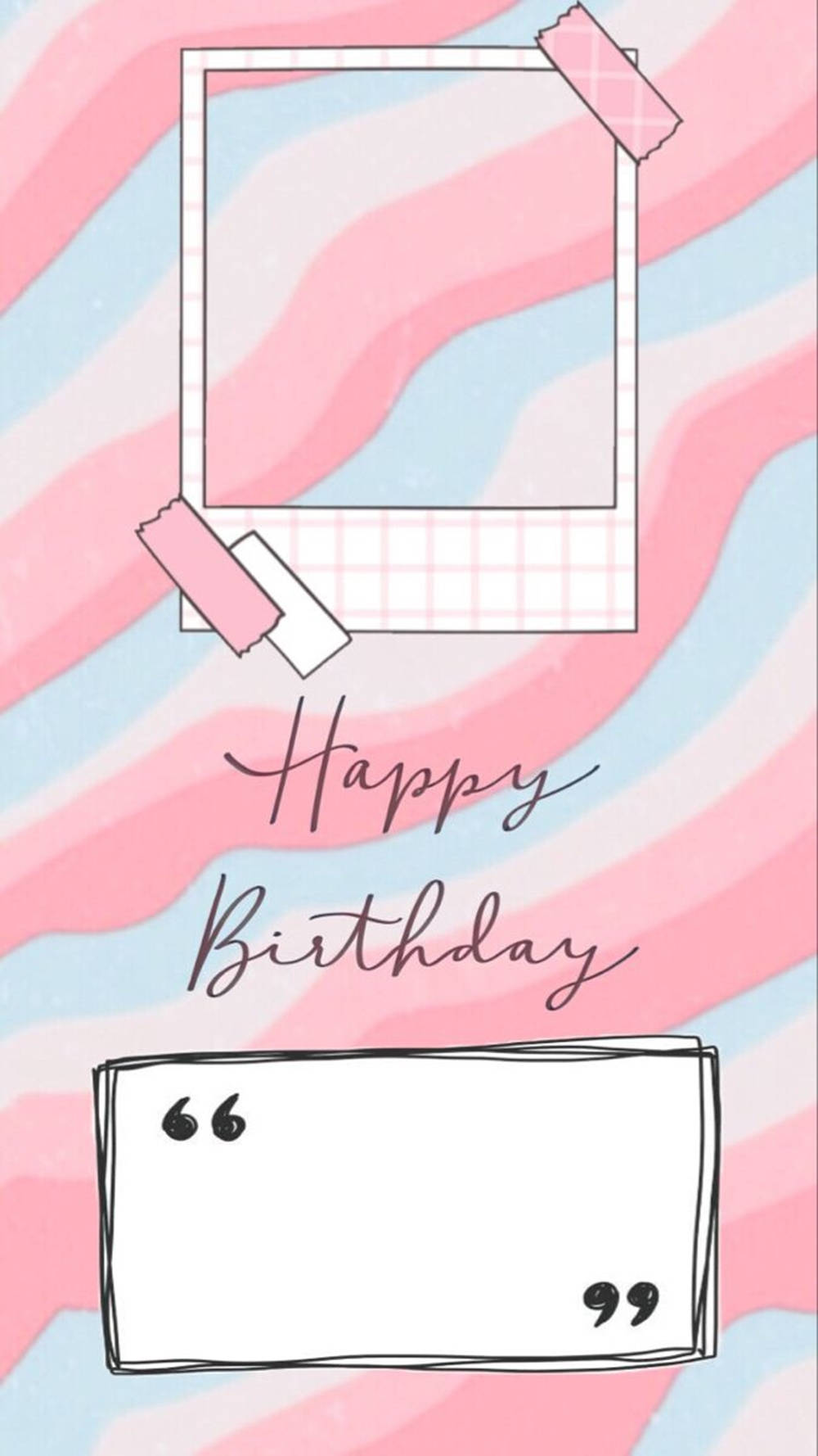 柔和美学生日快乐 壁纸
