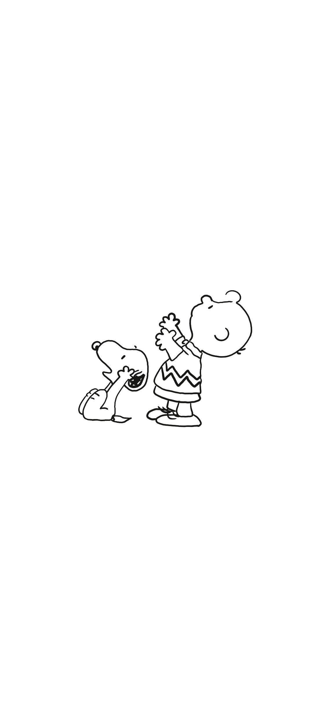 查理·布朗 史努比 轮廓 壁纸