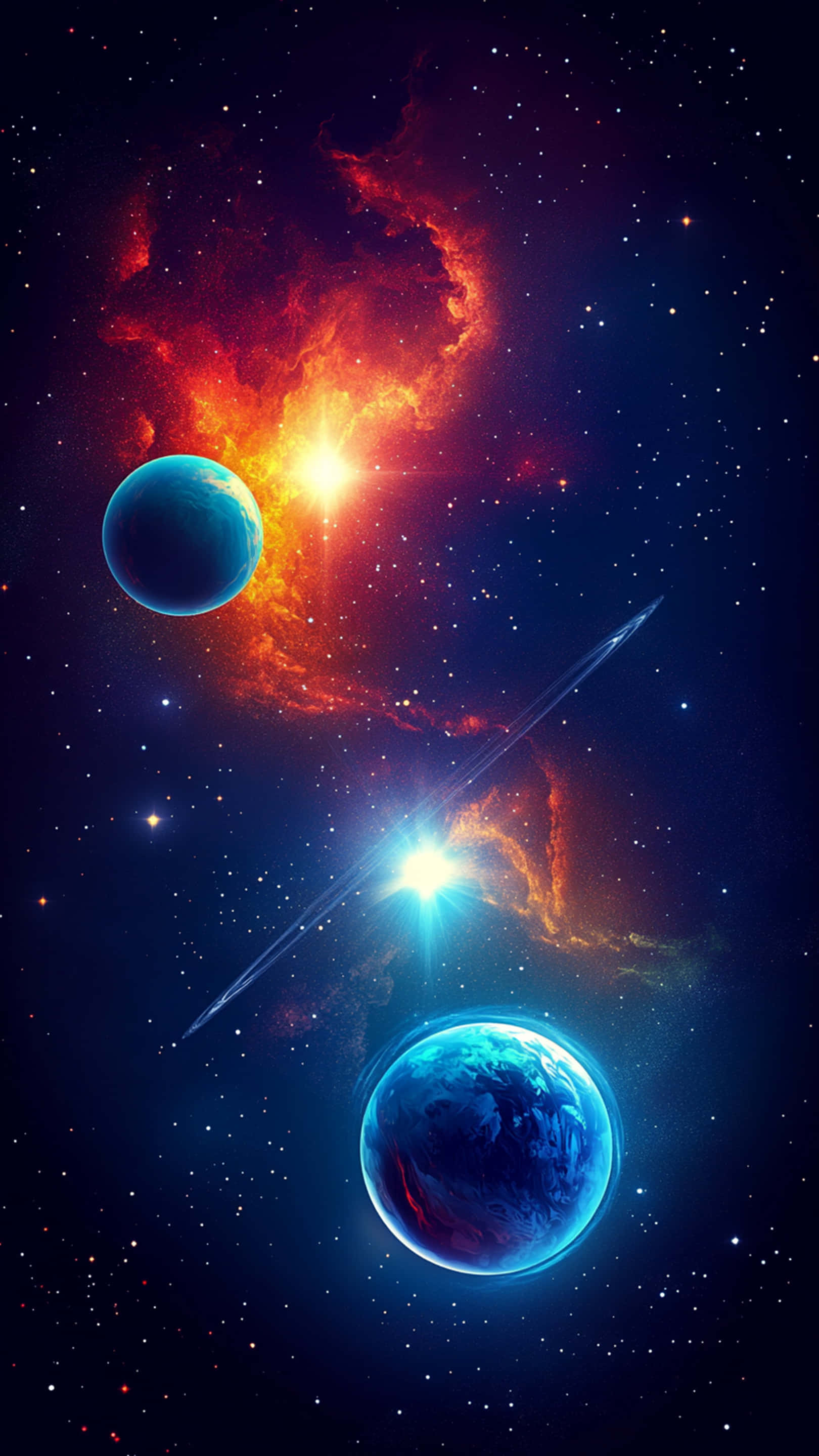 植物星系背景 壁纸