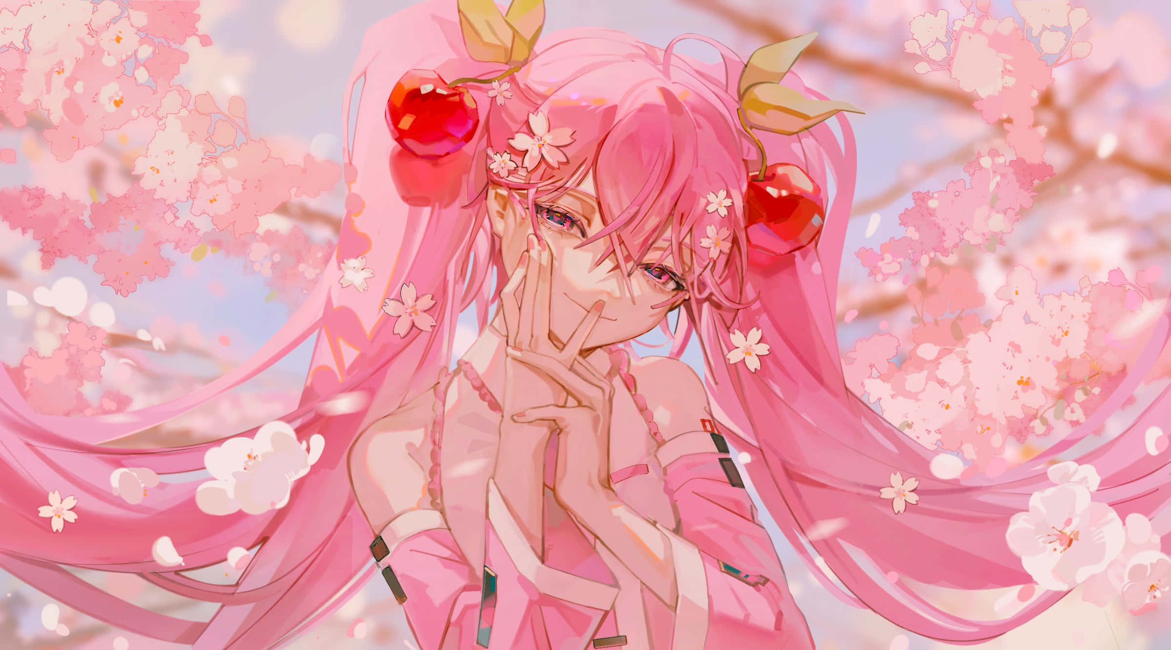樱花的神秘女神，樱未来 壁纸
