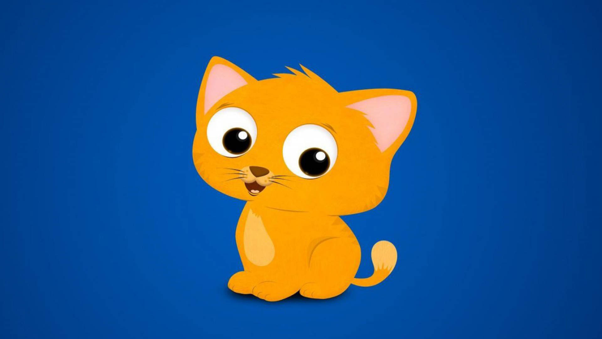 橙色卡通猫 壁纸