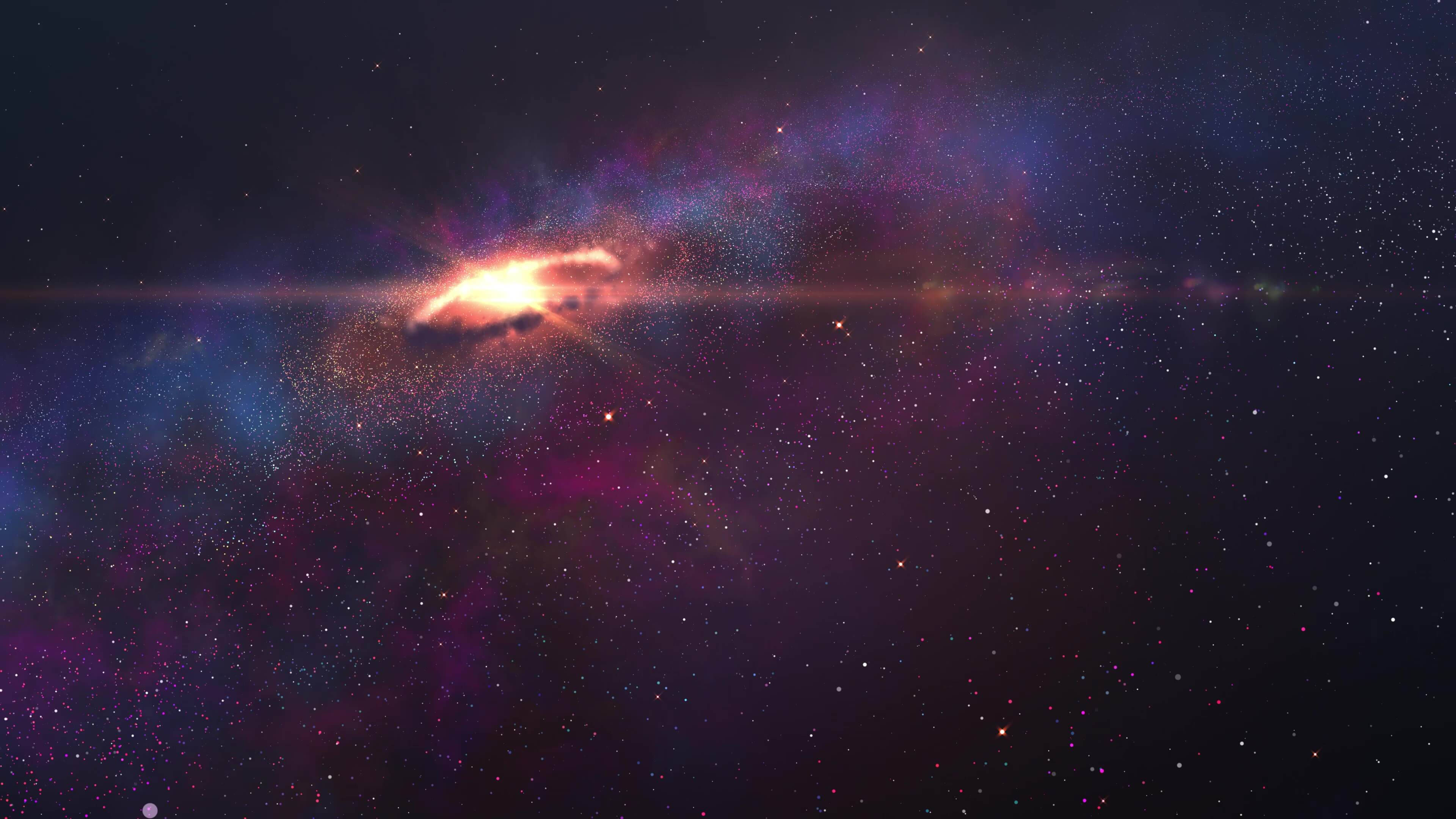 橙色螺旋星系动态壁纸 壁纸