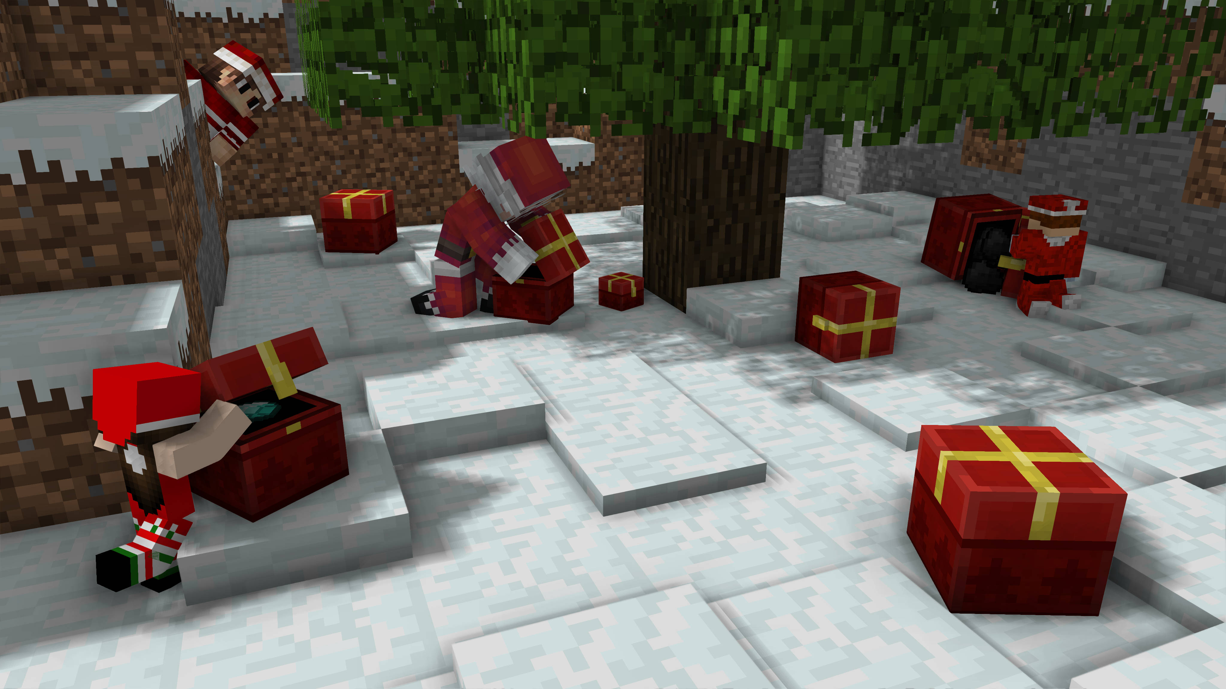 欢动的Minecraft圣诞快乐 壁纸