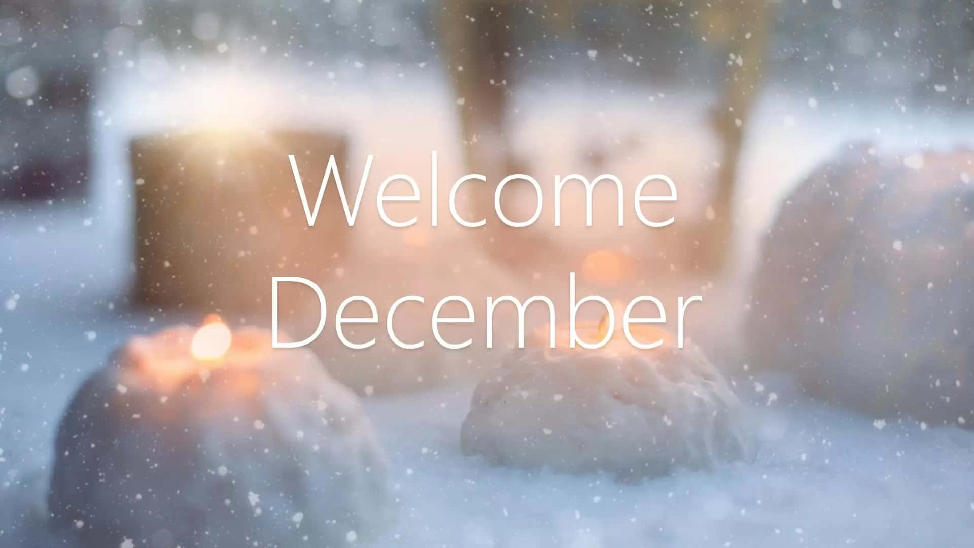 欢迎十二月冬日雪花蜡烛 壁纸