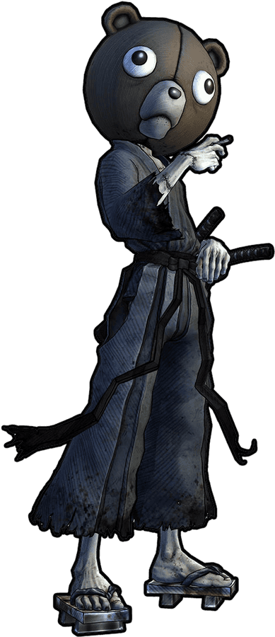 武士熊角色插画 壁纸