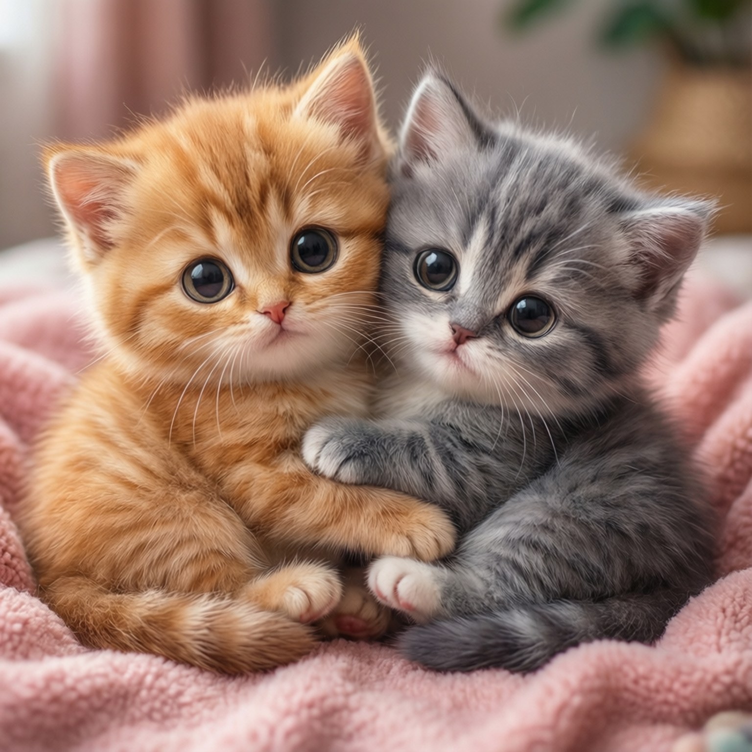 毛茸小猫好伙伴 壁纸