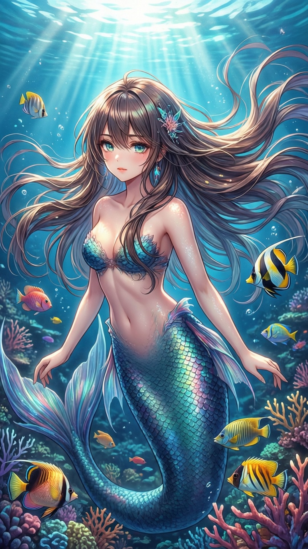 水下美人鱼 壁纸