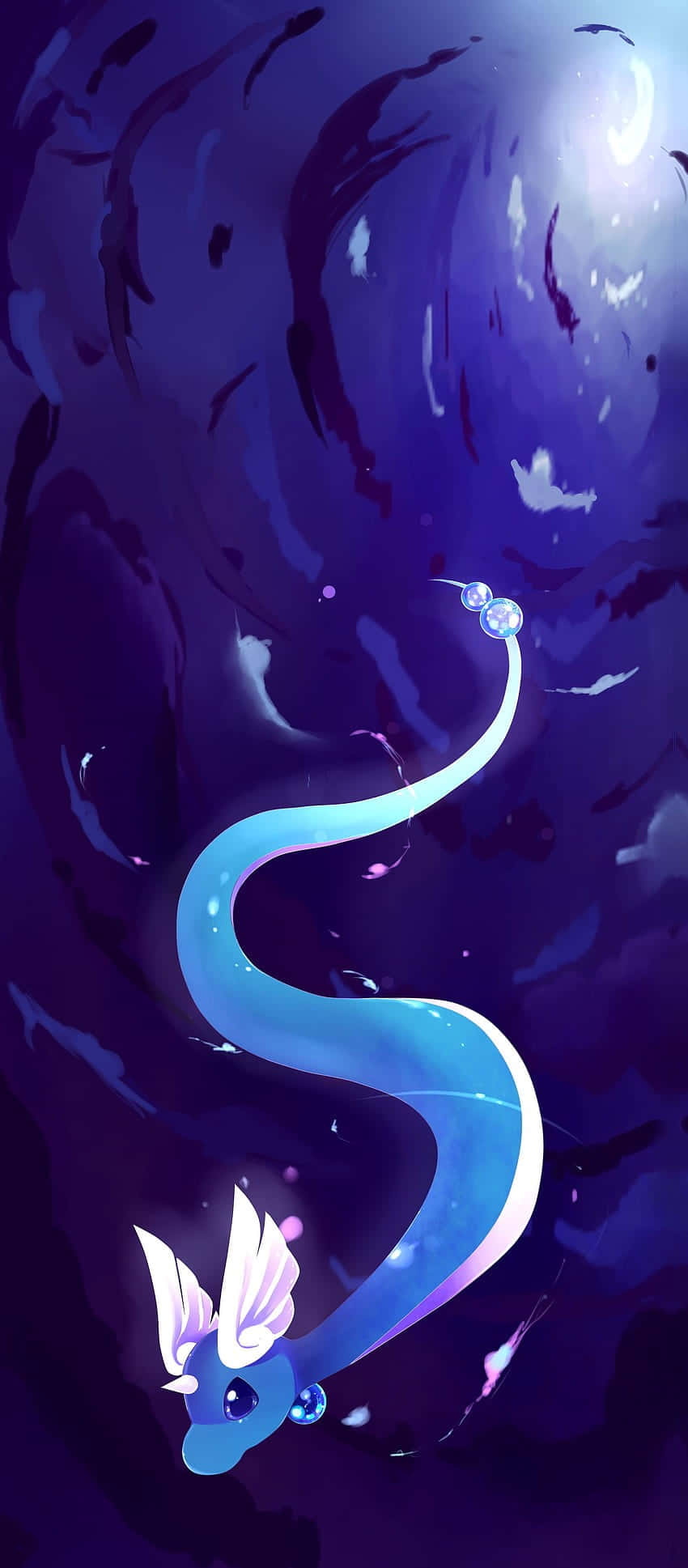 水中哈克龙抽象插画 壁纸