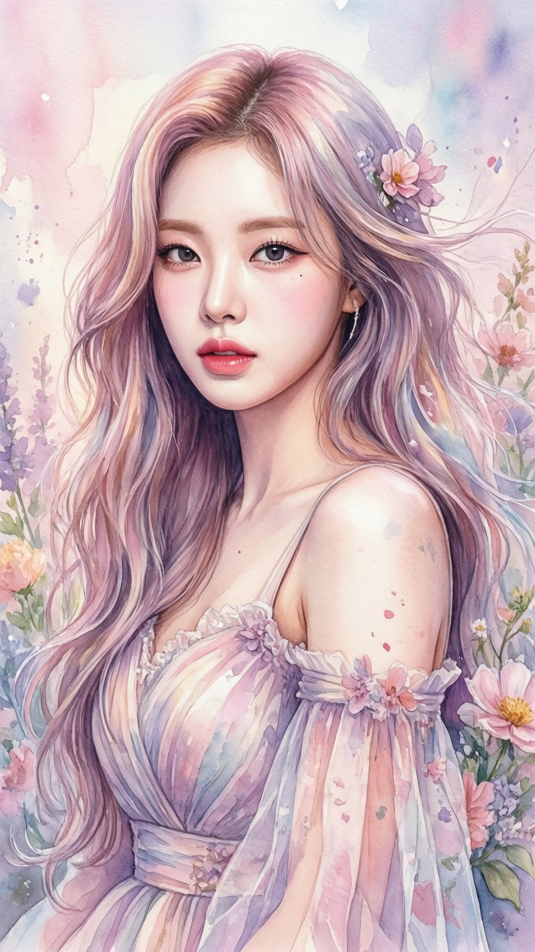 水彩Kpop偶像 壁纸