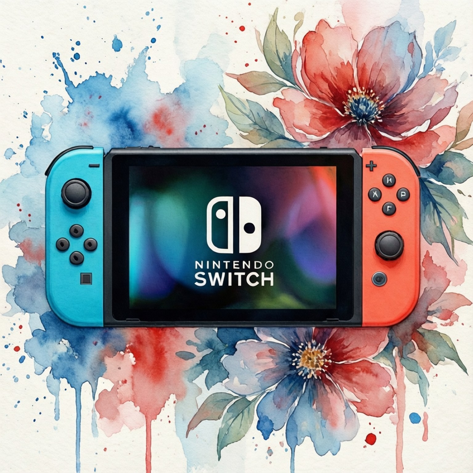 水彩Switch 壁纸