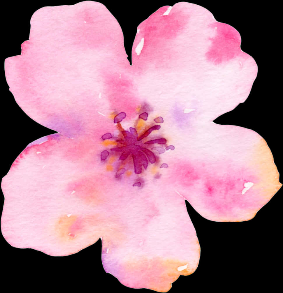 水彩樱花艺术作品 壁纸
