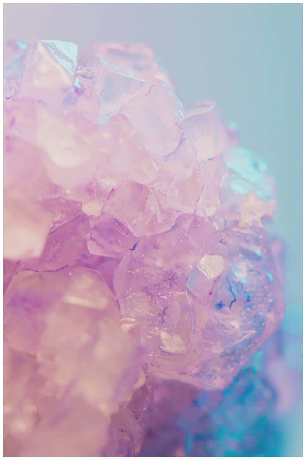 水晶宝石薰衣草淡紫美学背景 壁纸