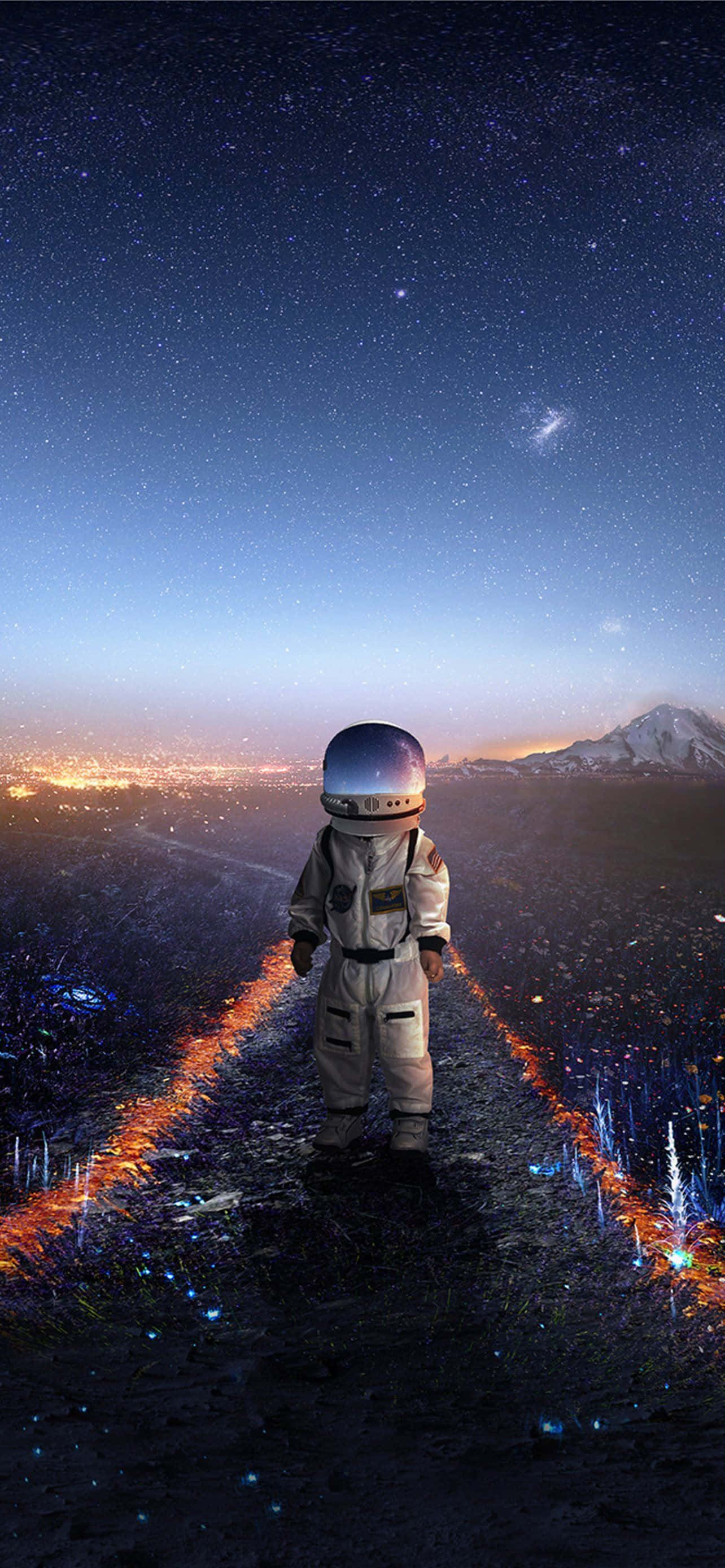 沉思宇宙的宇航员 壁纸