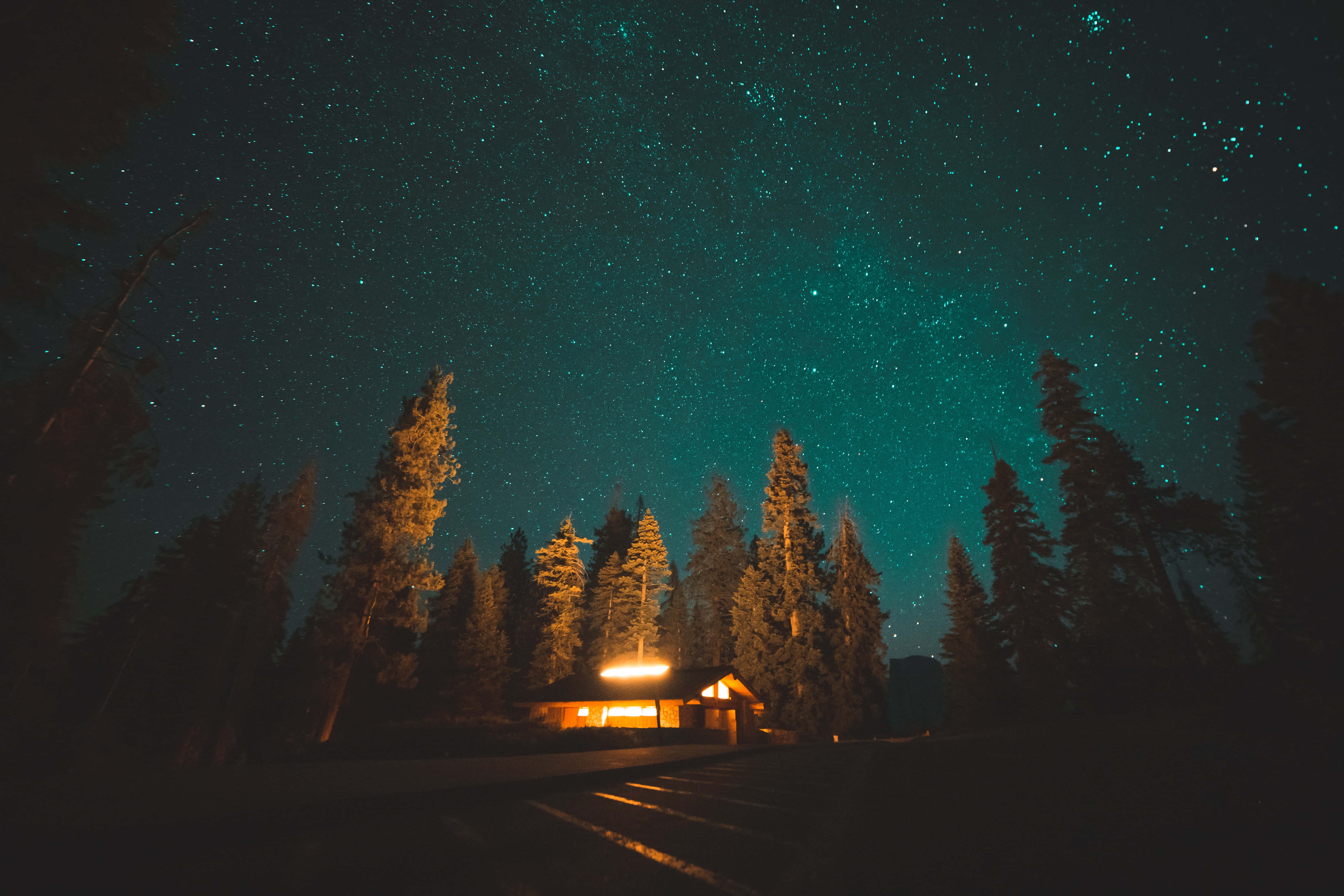 沐浴夜空 壁纸