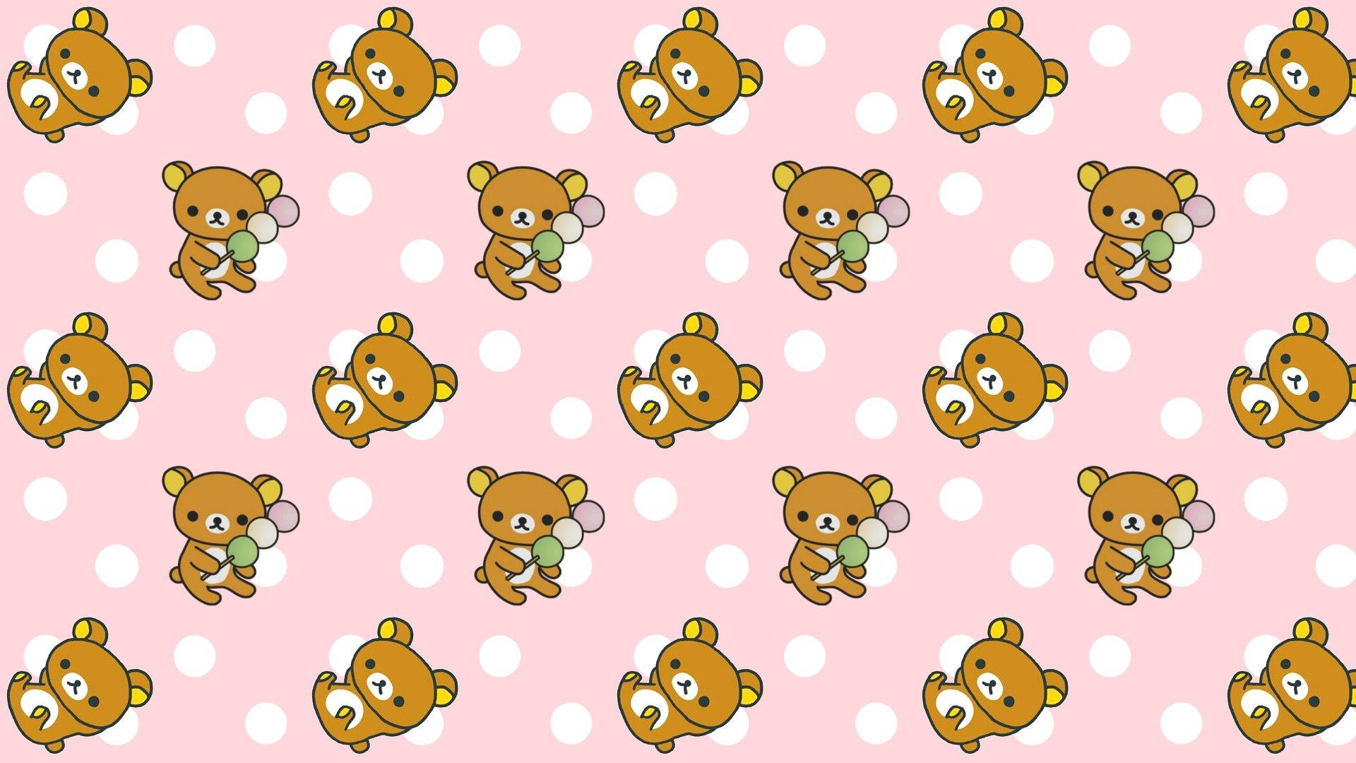 波点与Rilakkuma可爱iPad壁纸 壁纸