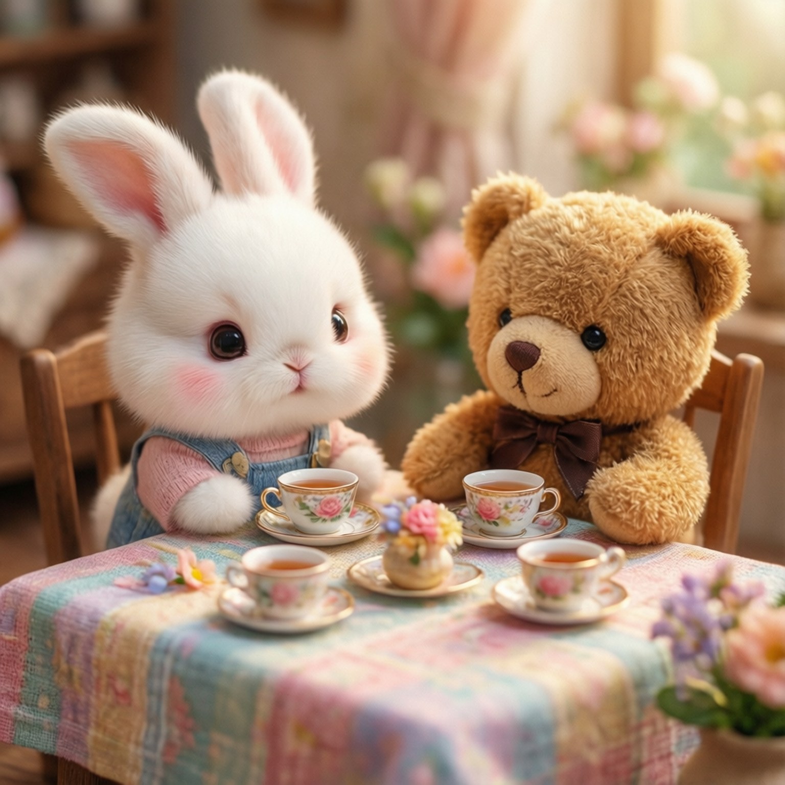 泰迪熊茶会 壁纸
