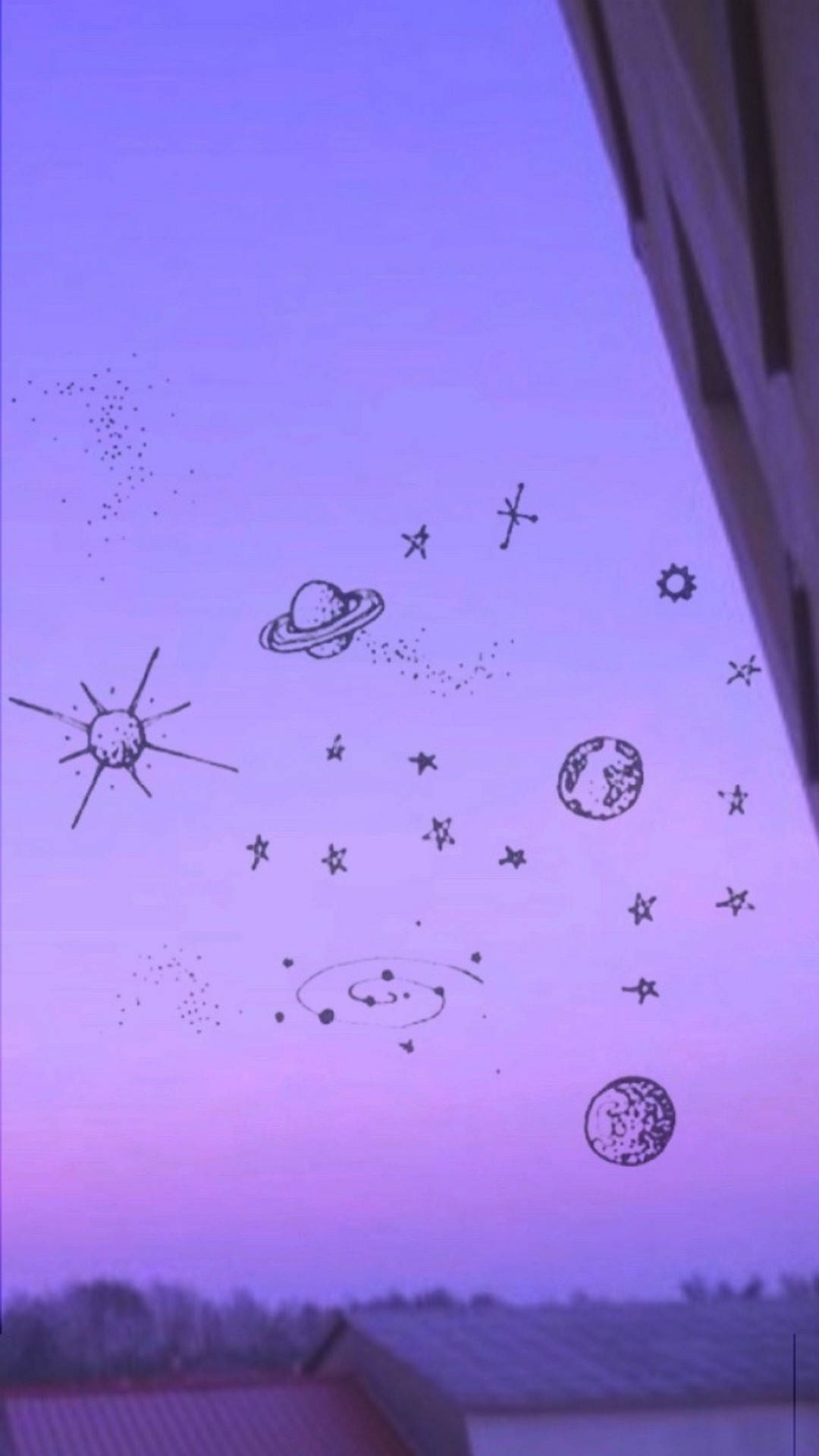 浅紫美学天体 壁纸