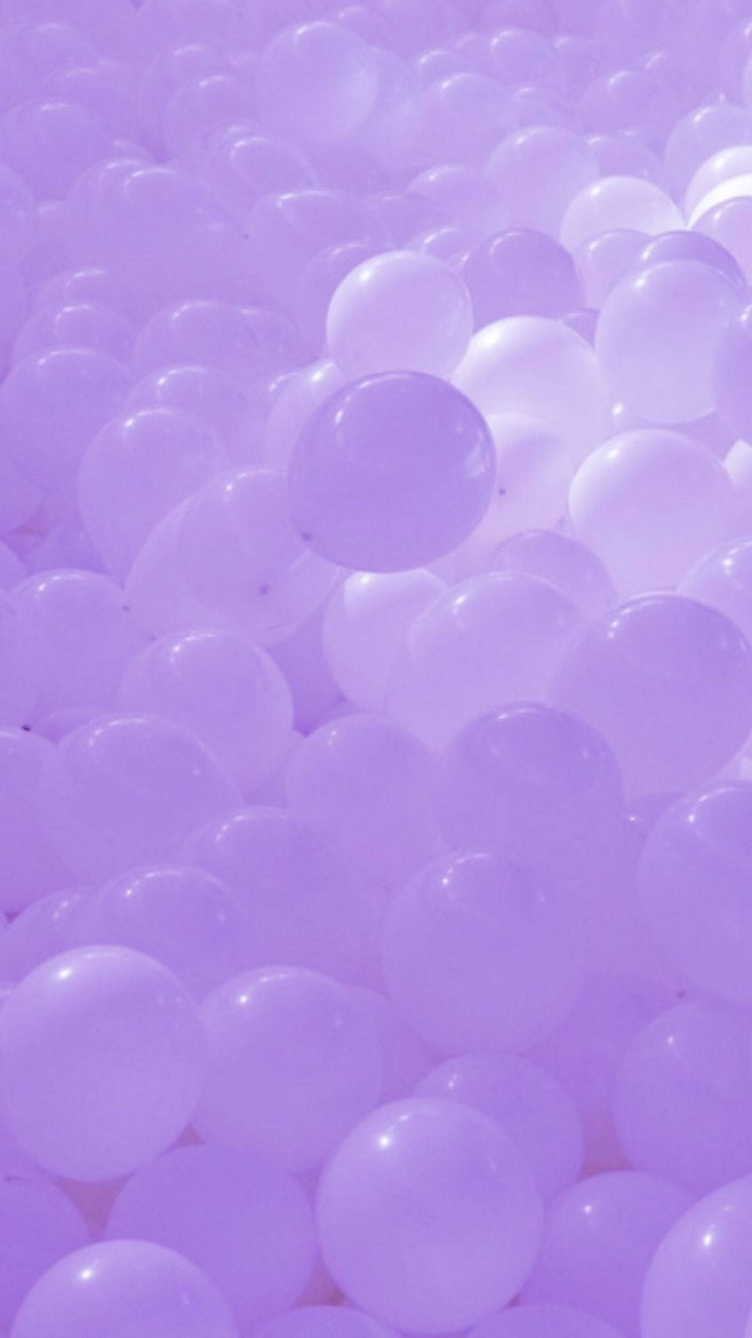 浅紫色美学气球 壁纸