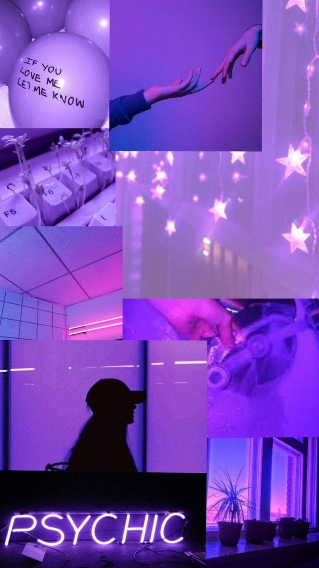 浅紫色美学照片拼贴 壁纸