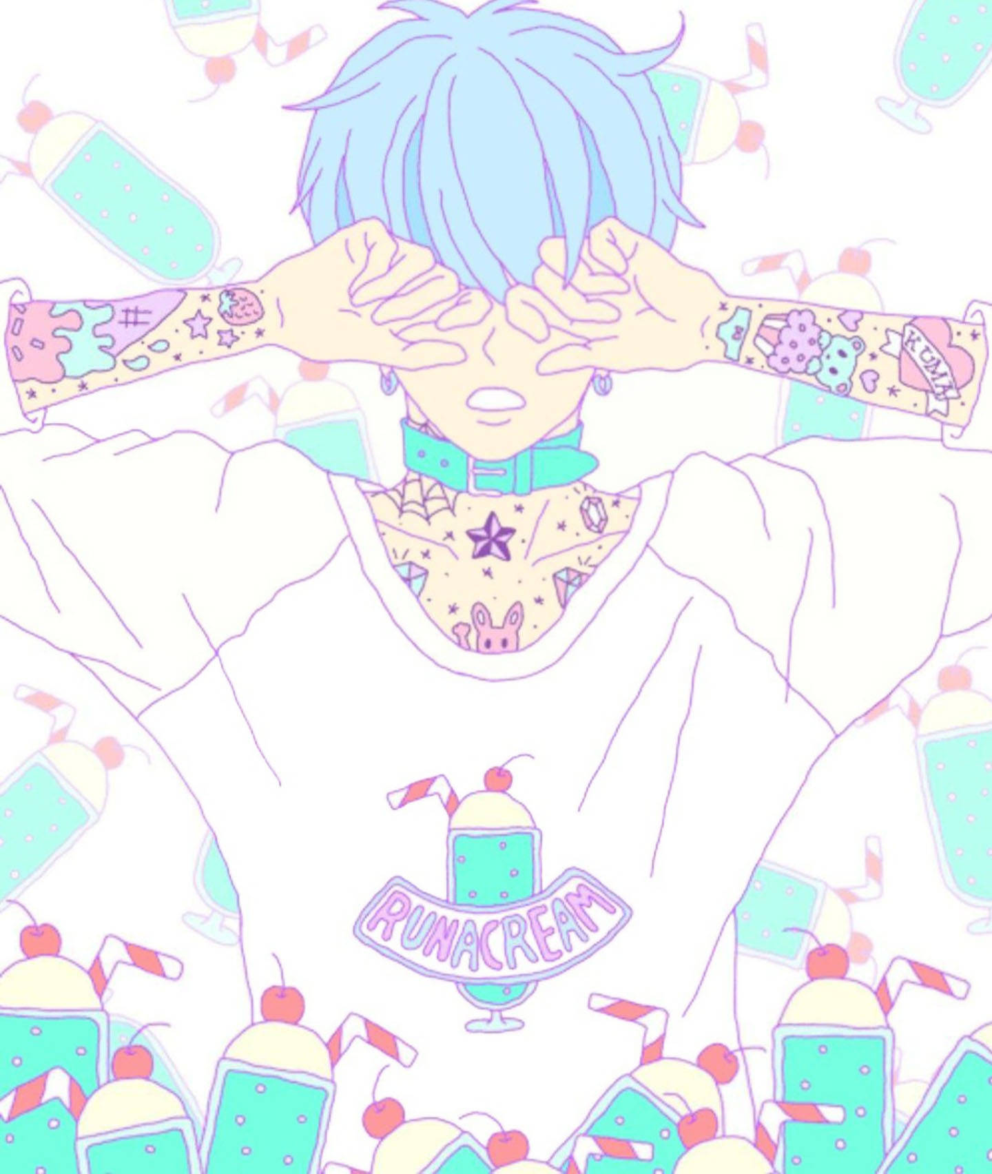 浅色美学男孩 壁纸