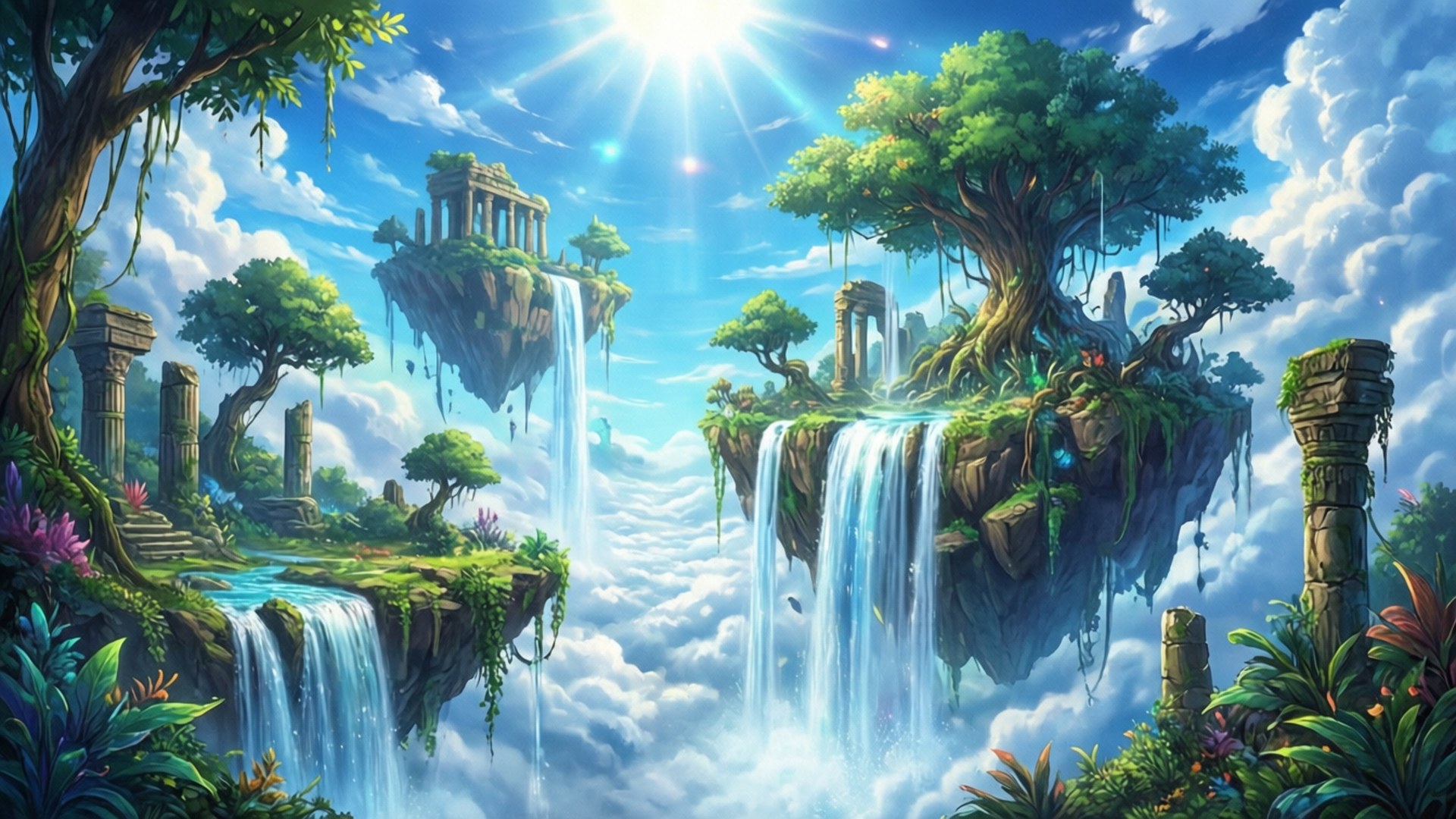 浮空岛幻想 壁纸