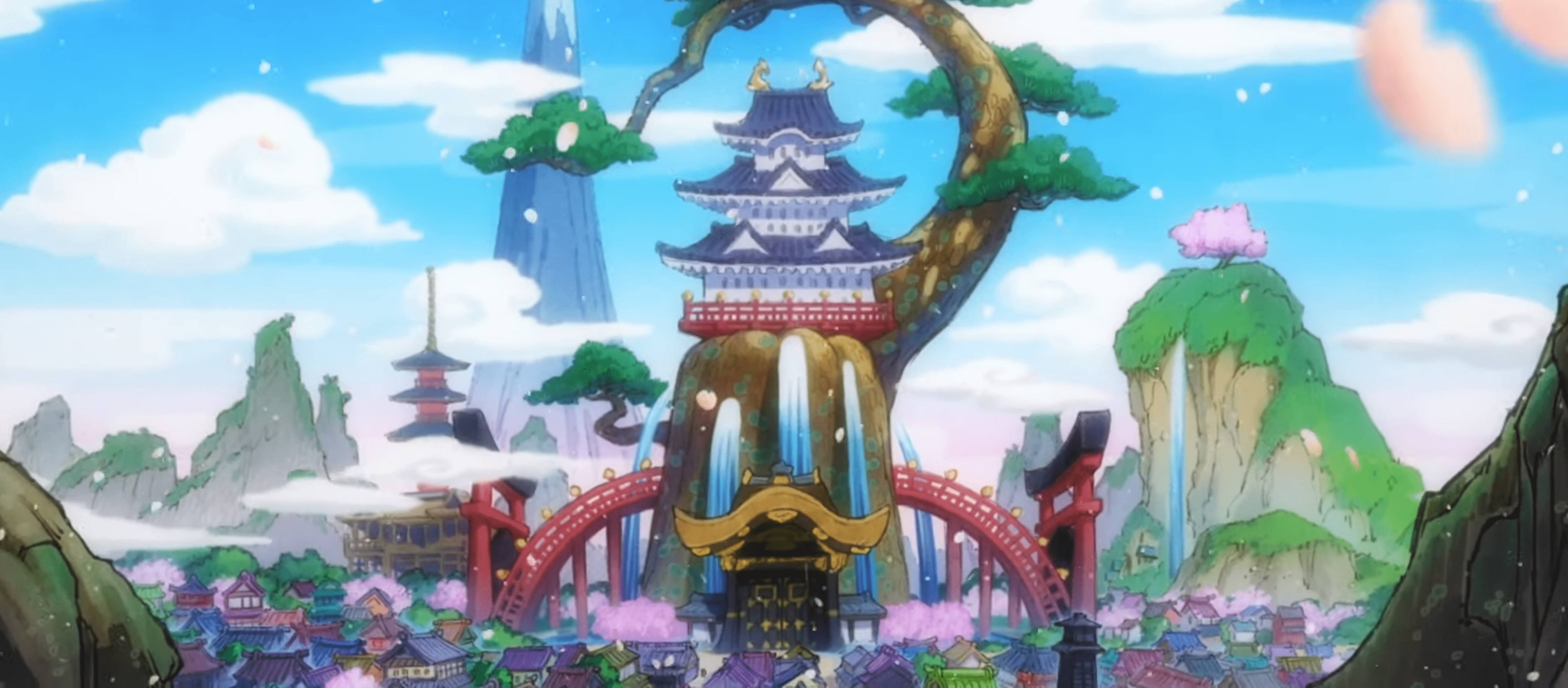 海贼王和之国4K寺庙白昼 壁纸