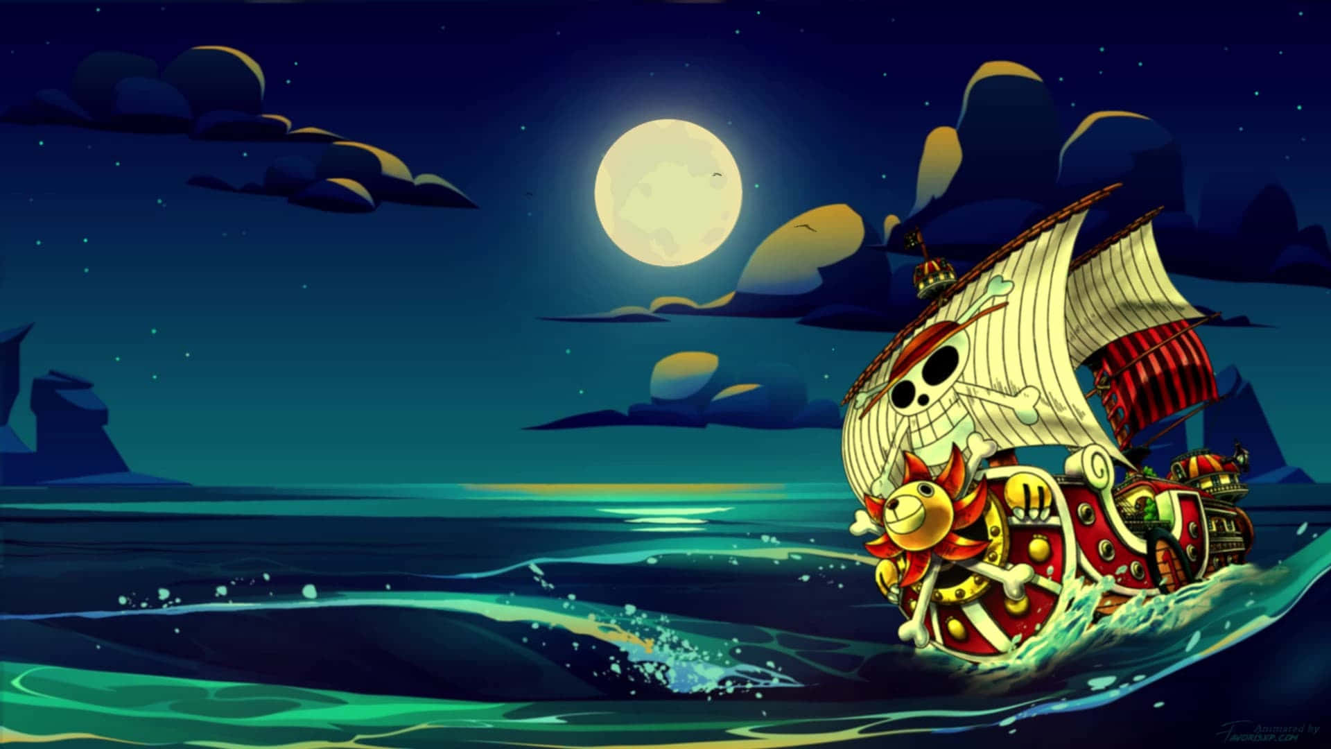海贼王海盗船航行图 壁纸