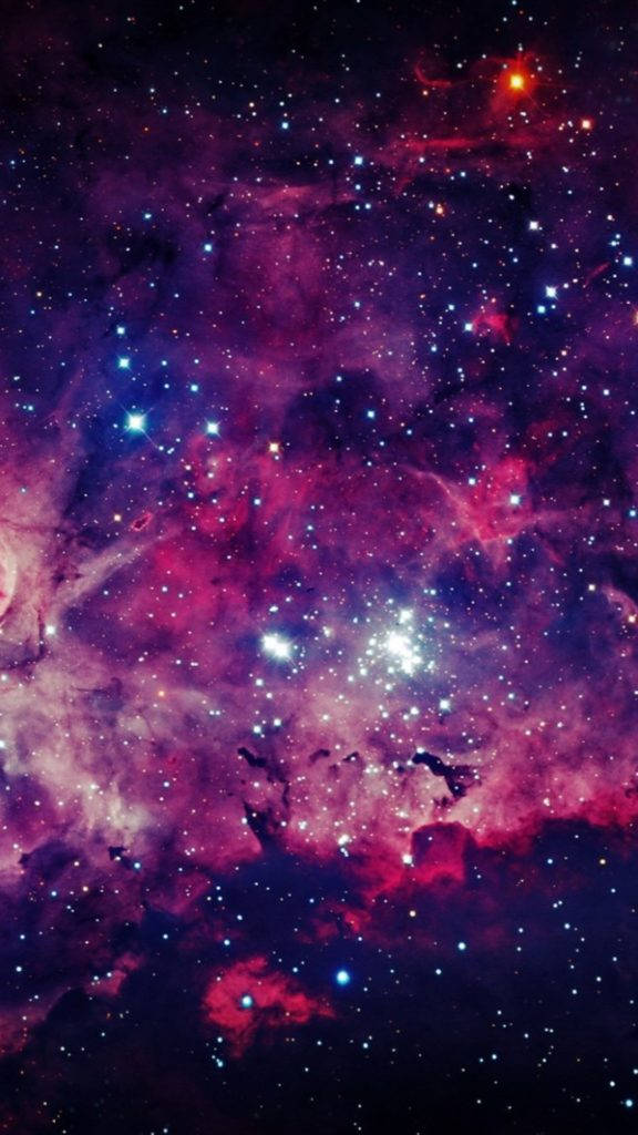 深粉色星云太空iPhone壁纸 壁纸