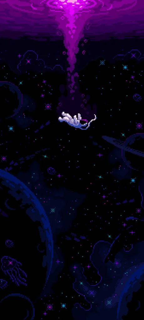 深紫美学星系艺术 壁纸
