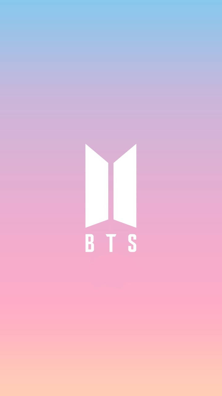 渐变粉色BTS标志 壁纸