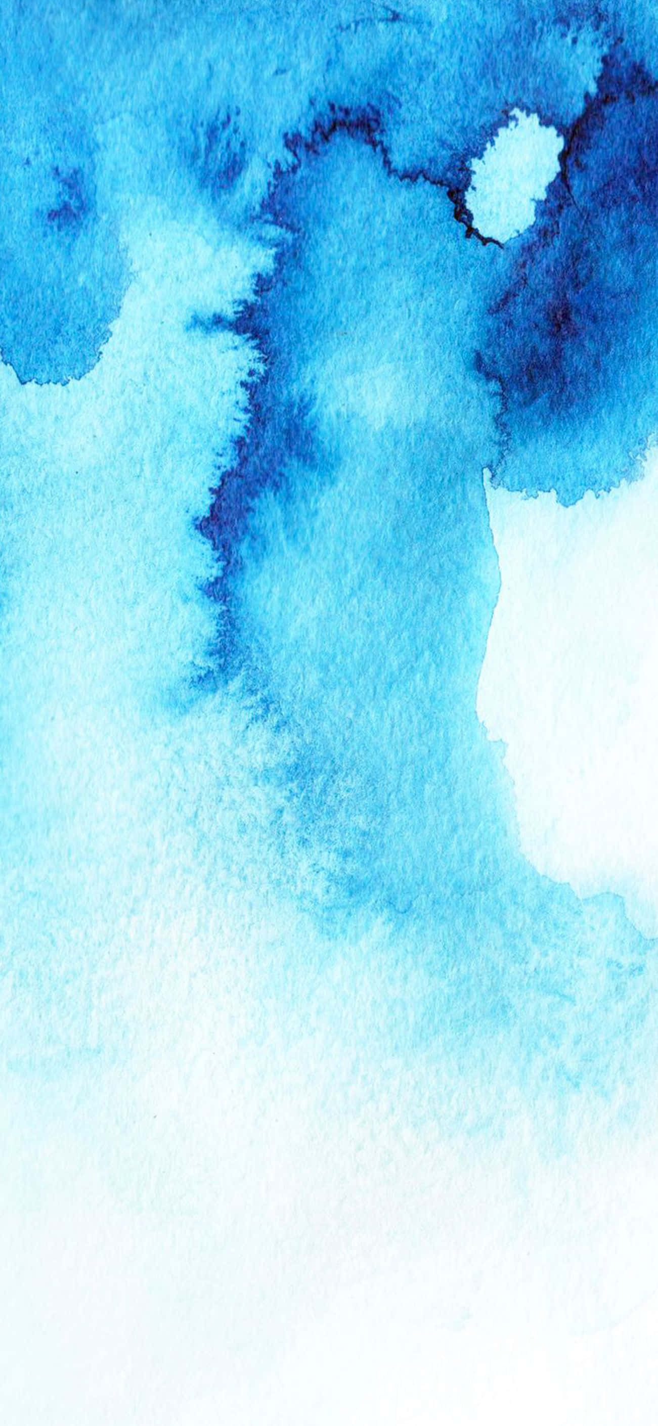 渐淡蓝色水彩背景 壁纸