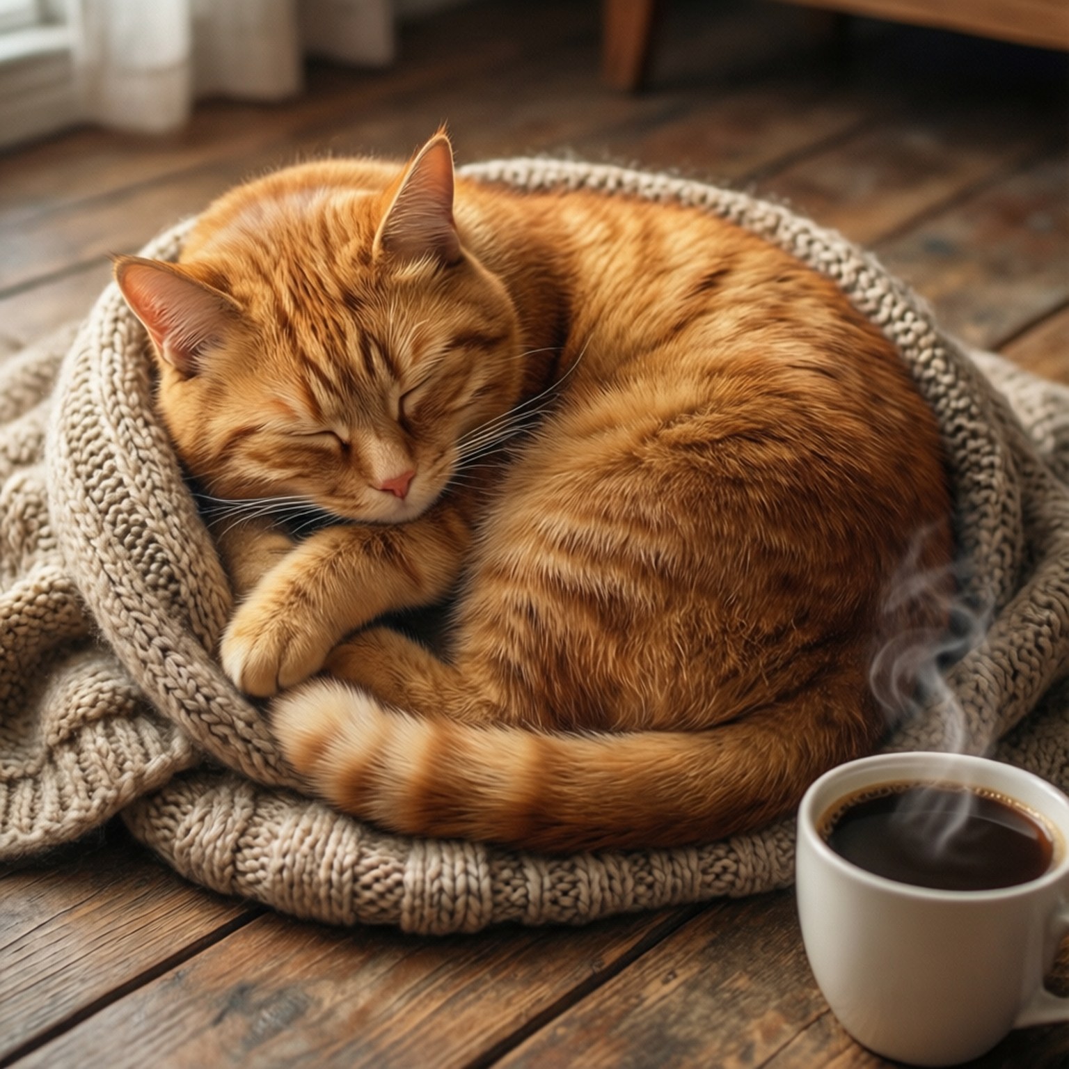 温馨小憩猫咪 壁纸