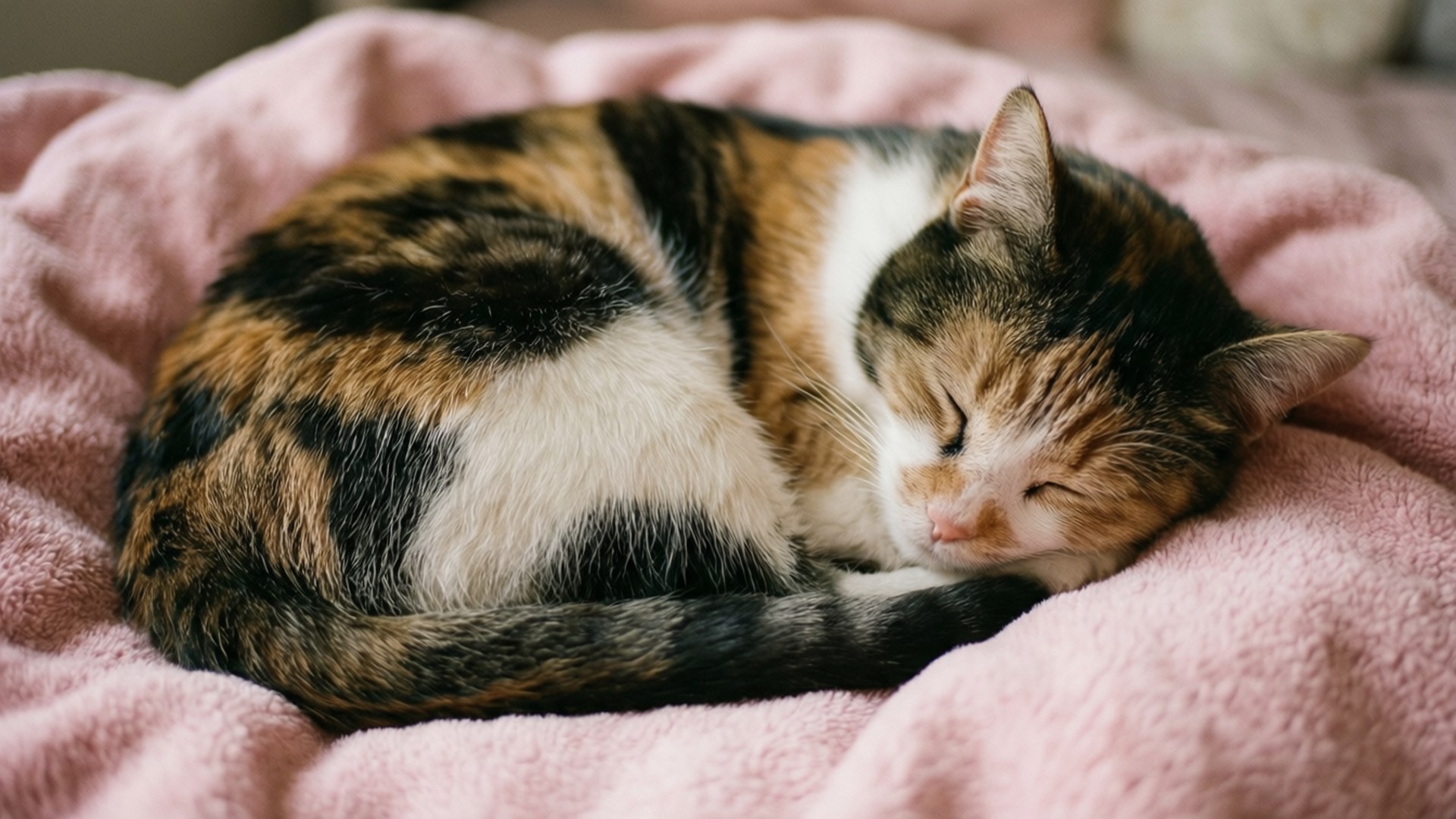 温馨猫眠 壁纸