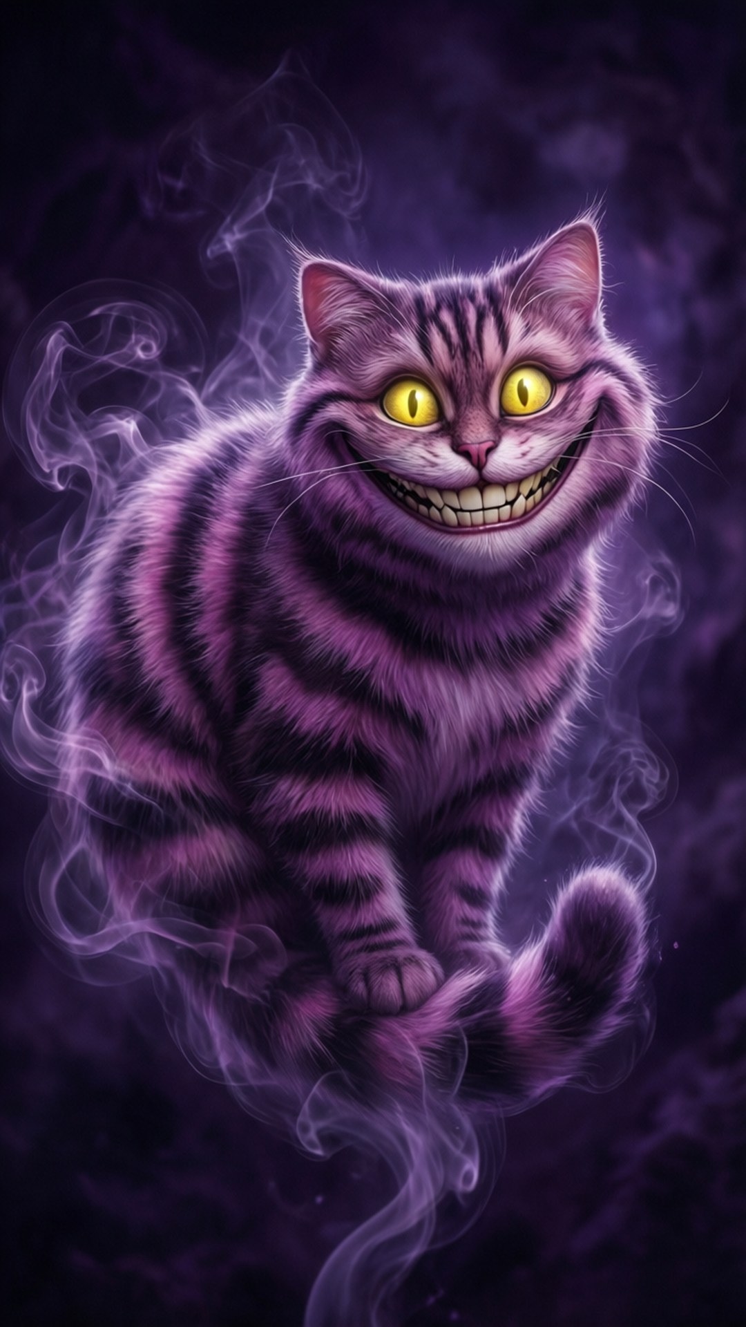 漂浮微笑的猫 壁纸