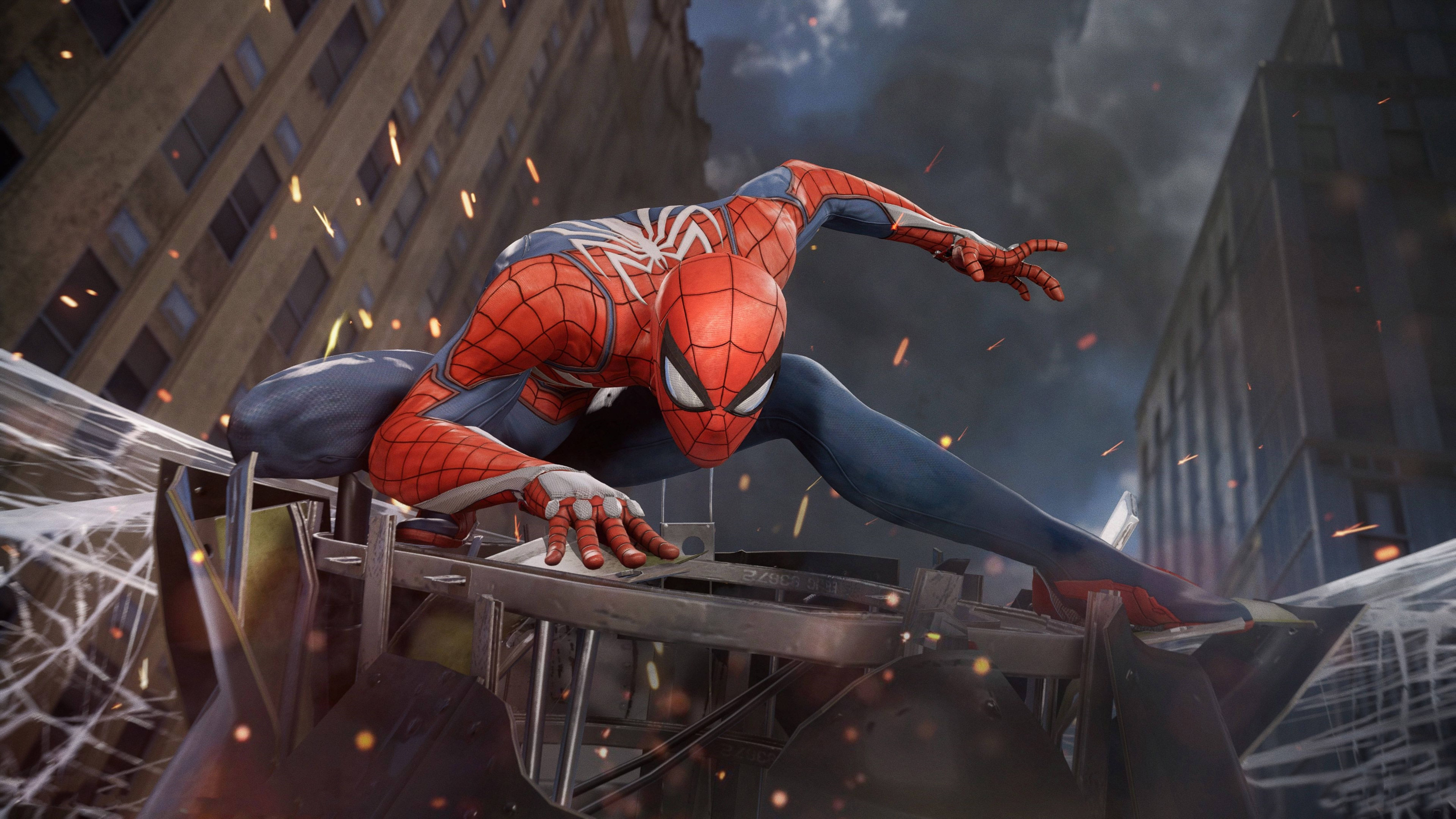 漫威蜘蛛侠超级英雄姿态4K PS4 壁纸