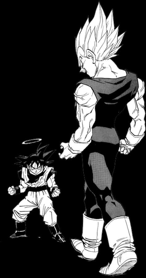 漫画对决：两大角色对峙 壁纸