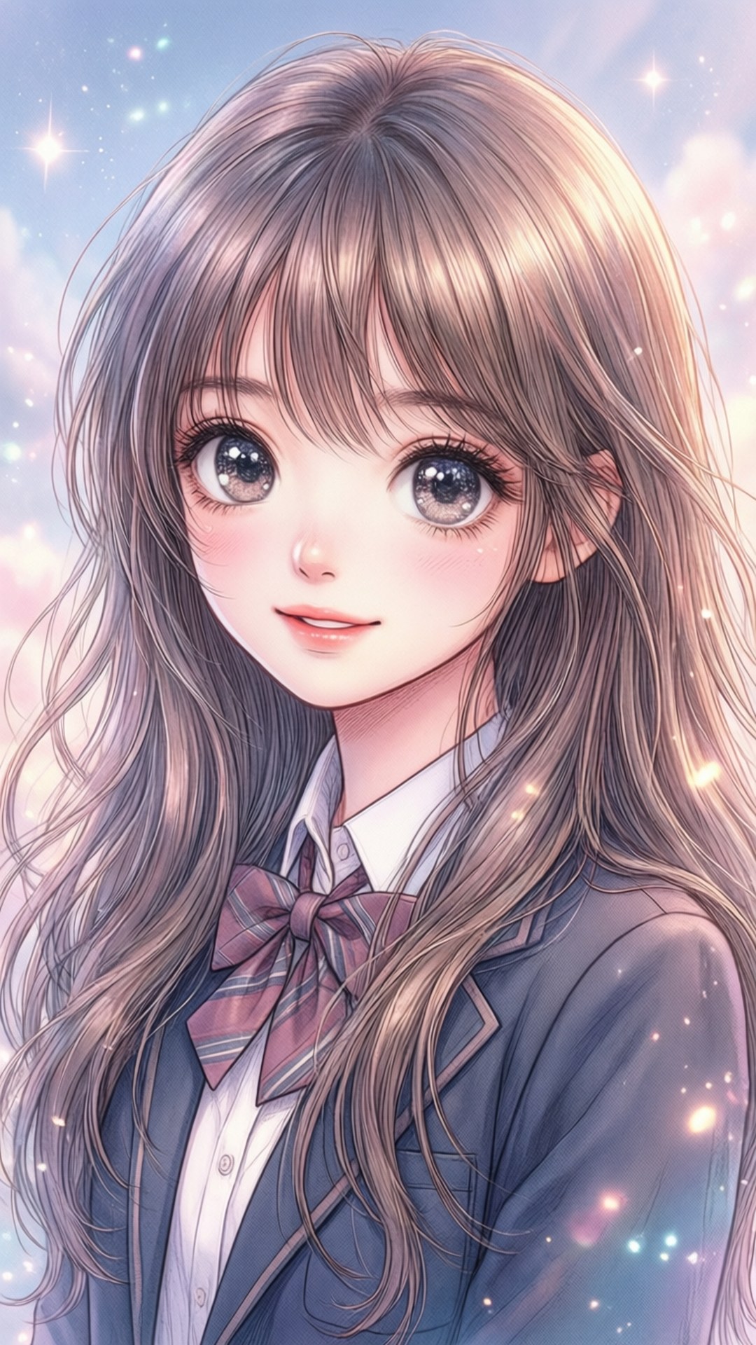 漫画校园少女 壁纸