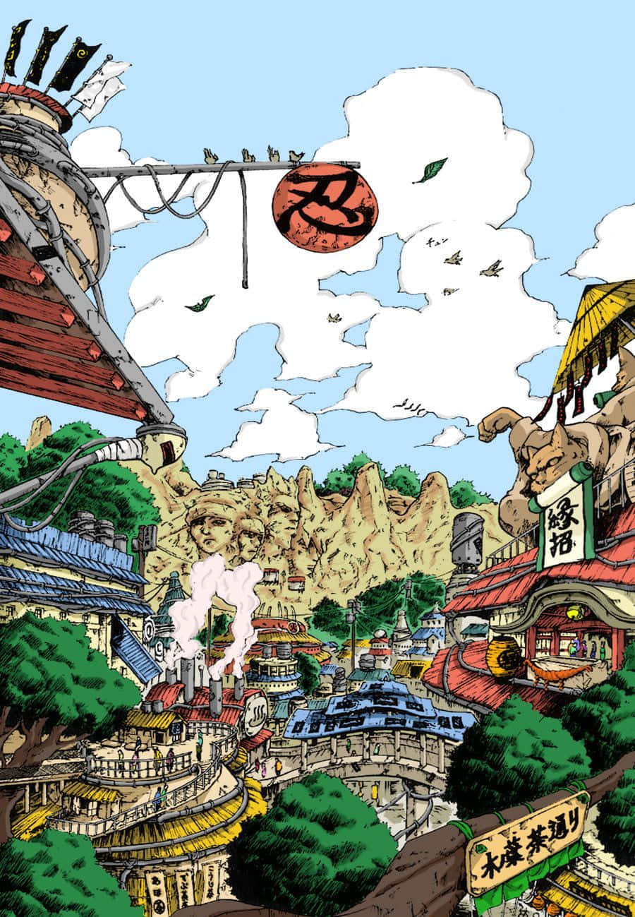 火影忍者木叶村图形艺术 壁纸