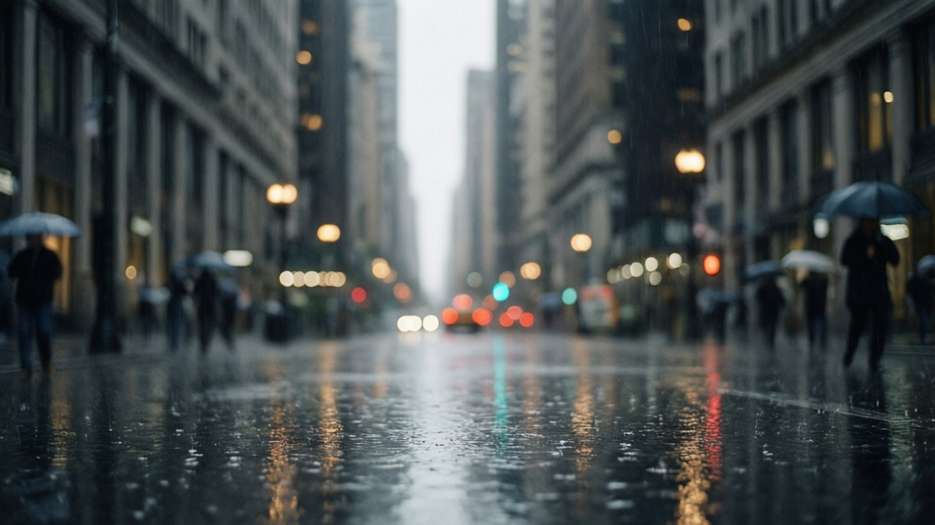 灰色雨城 壁纸