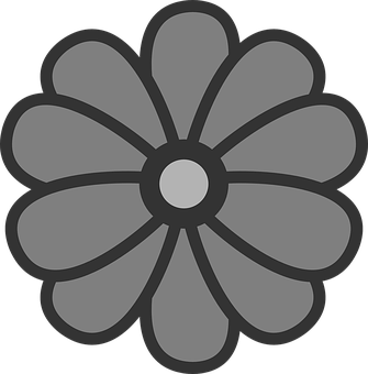 灰色风格化花朵图形 壁纸