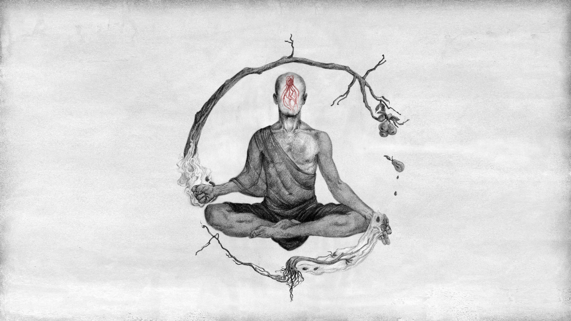灵性美学冥想僧侣 壁纸