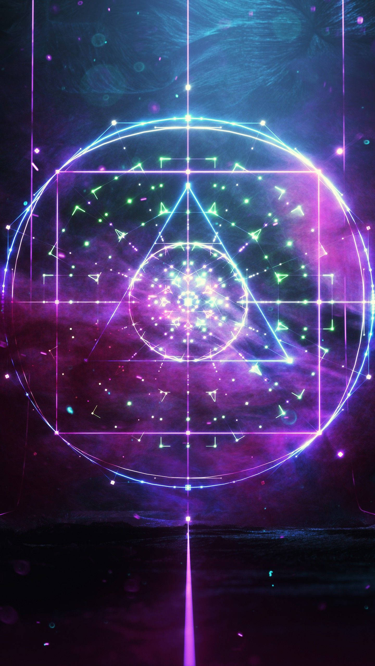 灵性美学霓虹神圣几何 壁纸