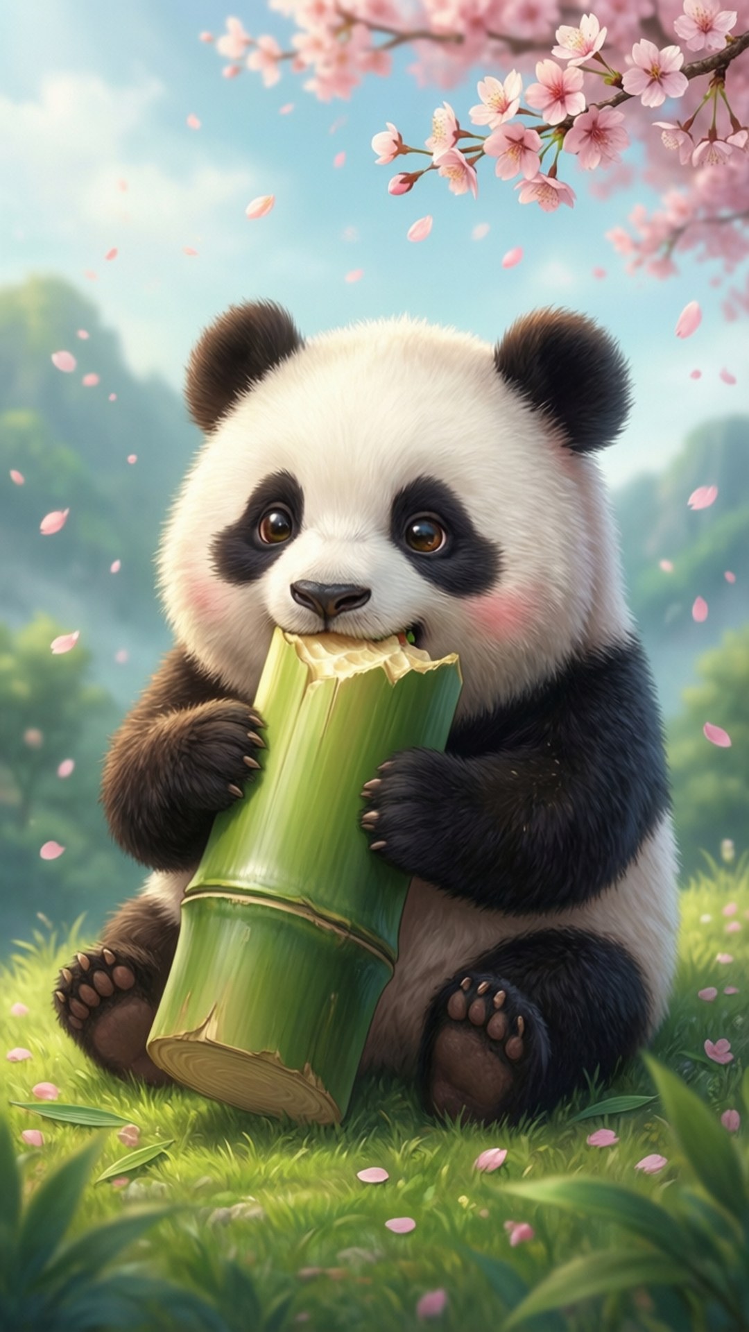熊猫吃竹子 壁纸