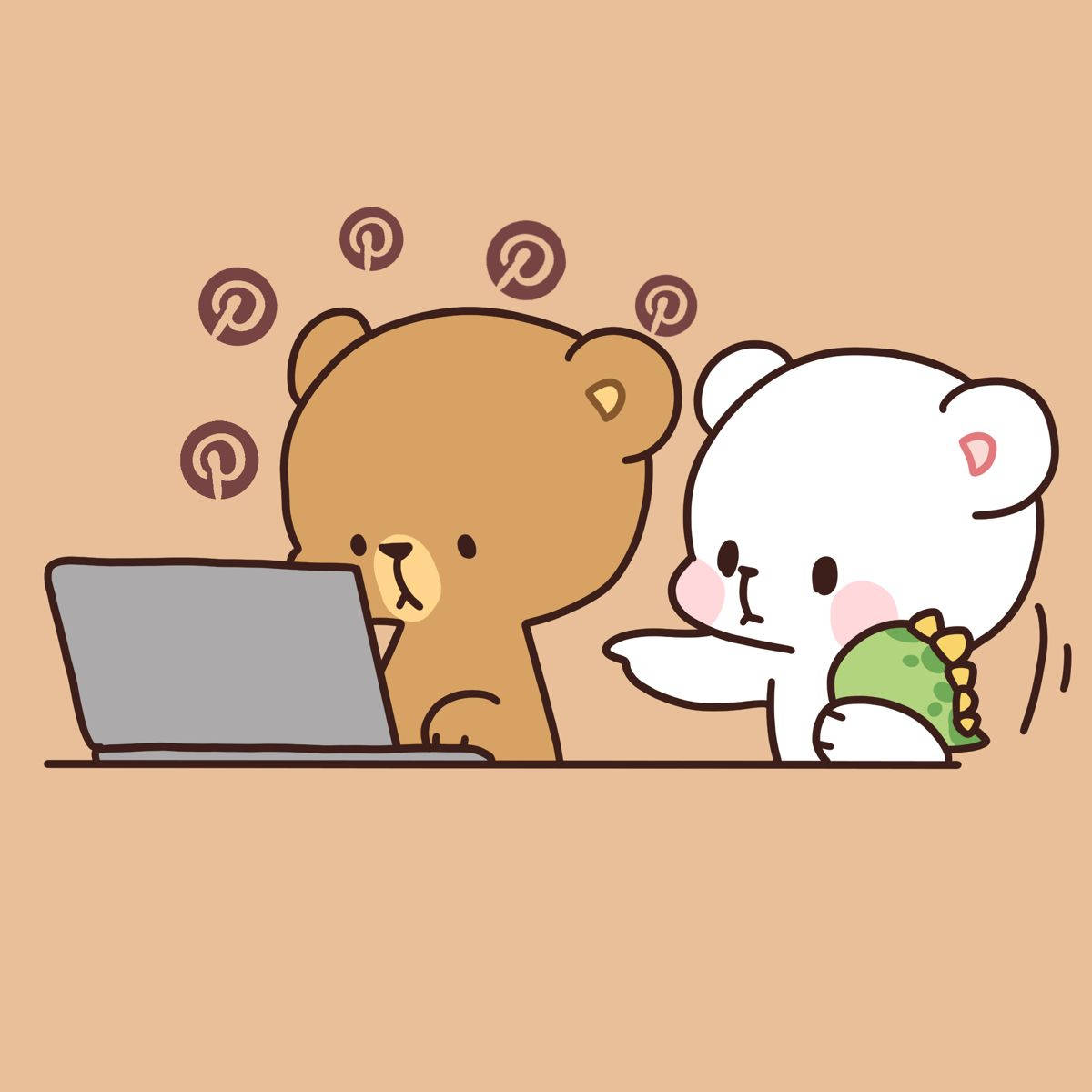 牛奶与摩卡小熊用电脑 壁纸