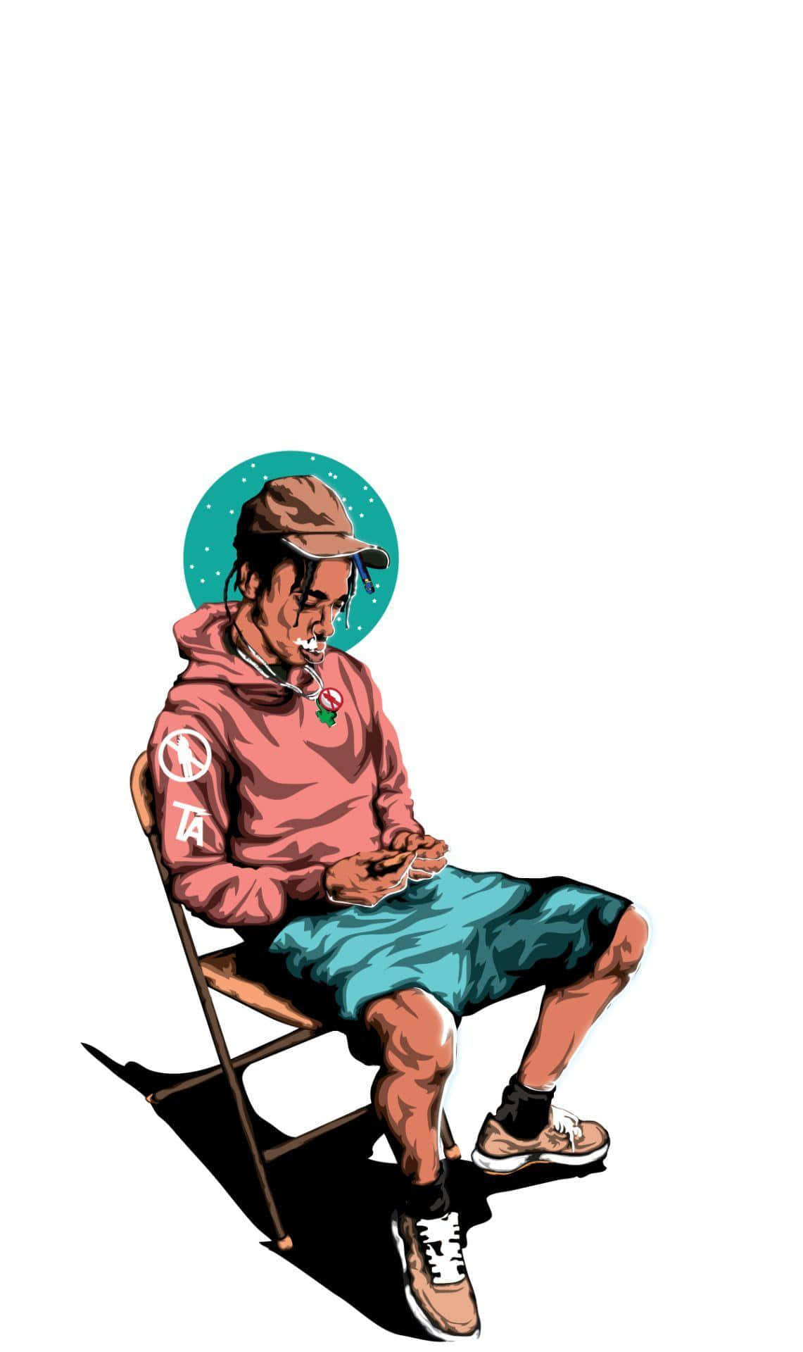 特拉维斯·斯科特卡通插图 壁纸