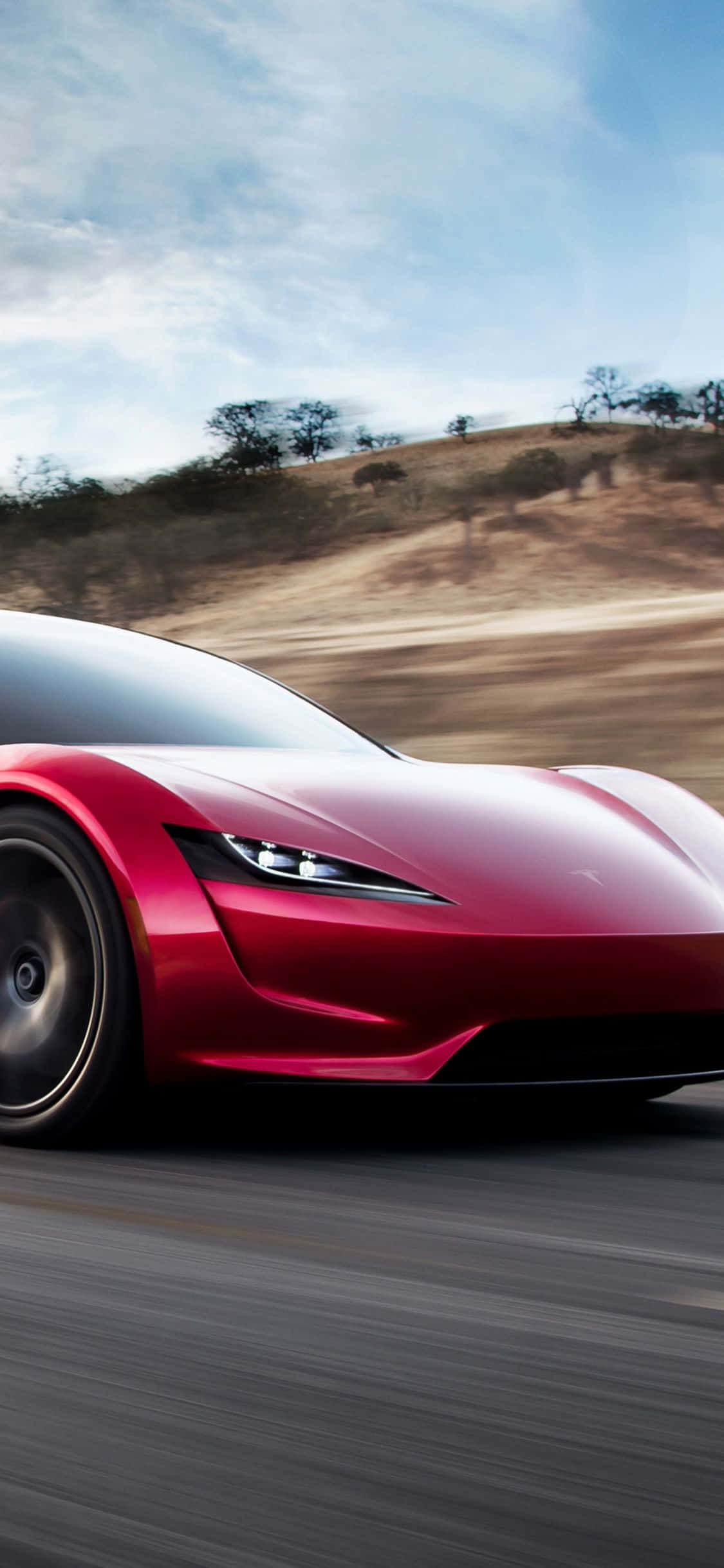 特斯拉Roadster 3D iPhone 壁纸