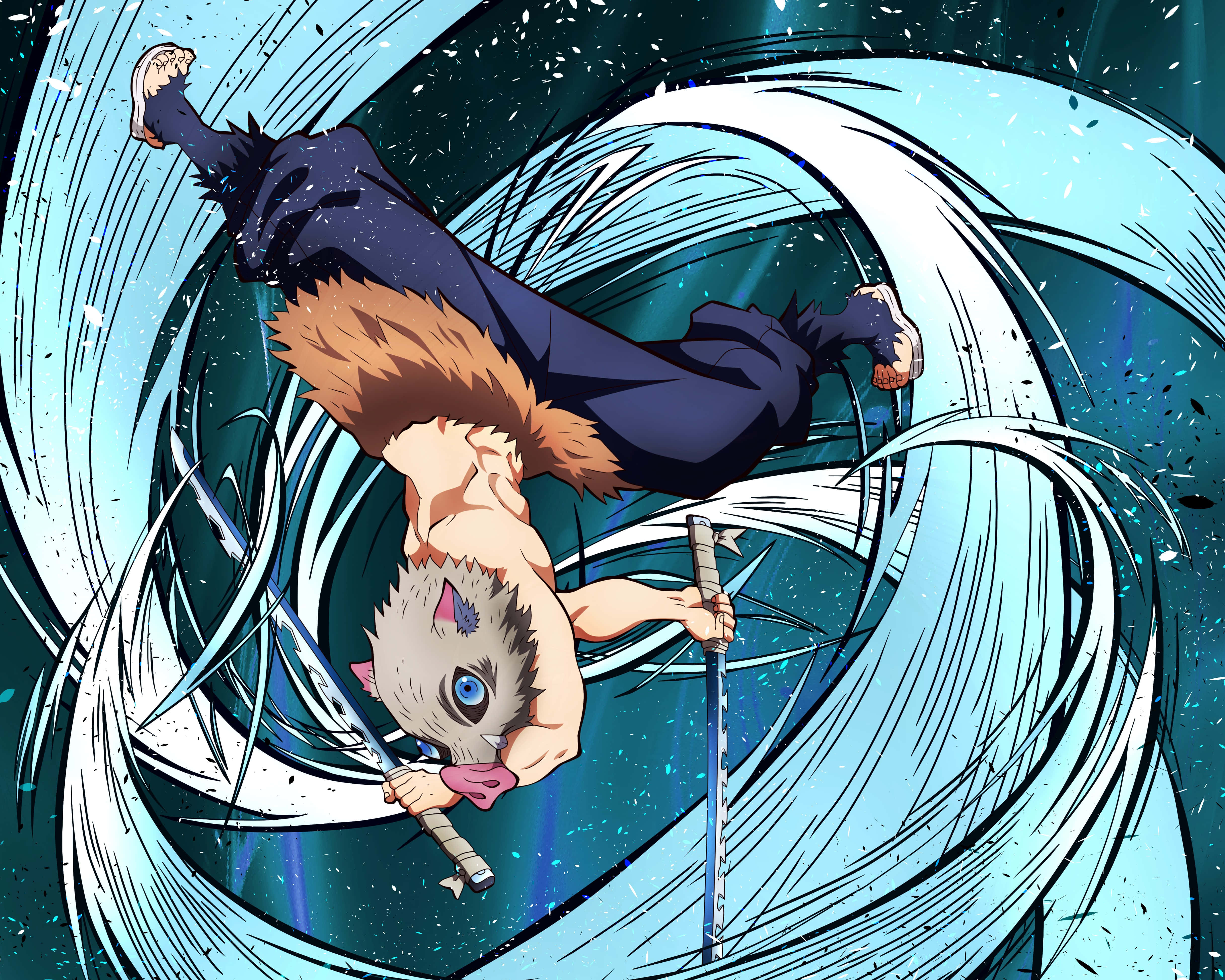 猪头少年伊之助第五型头像 壁纸