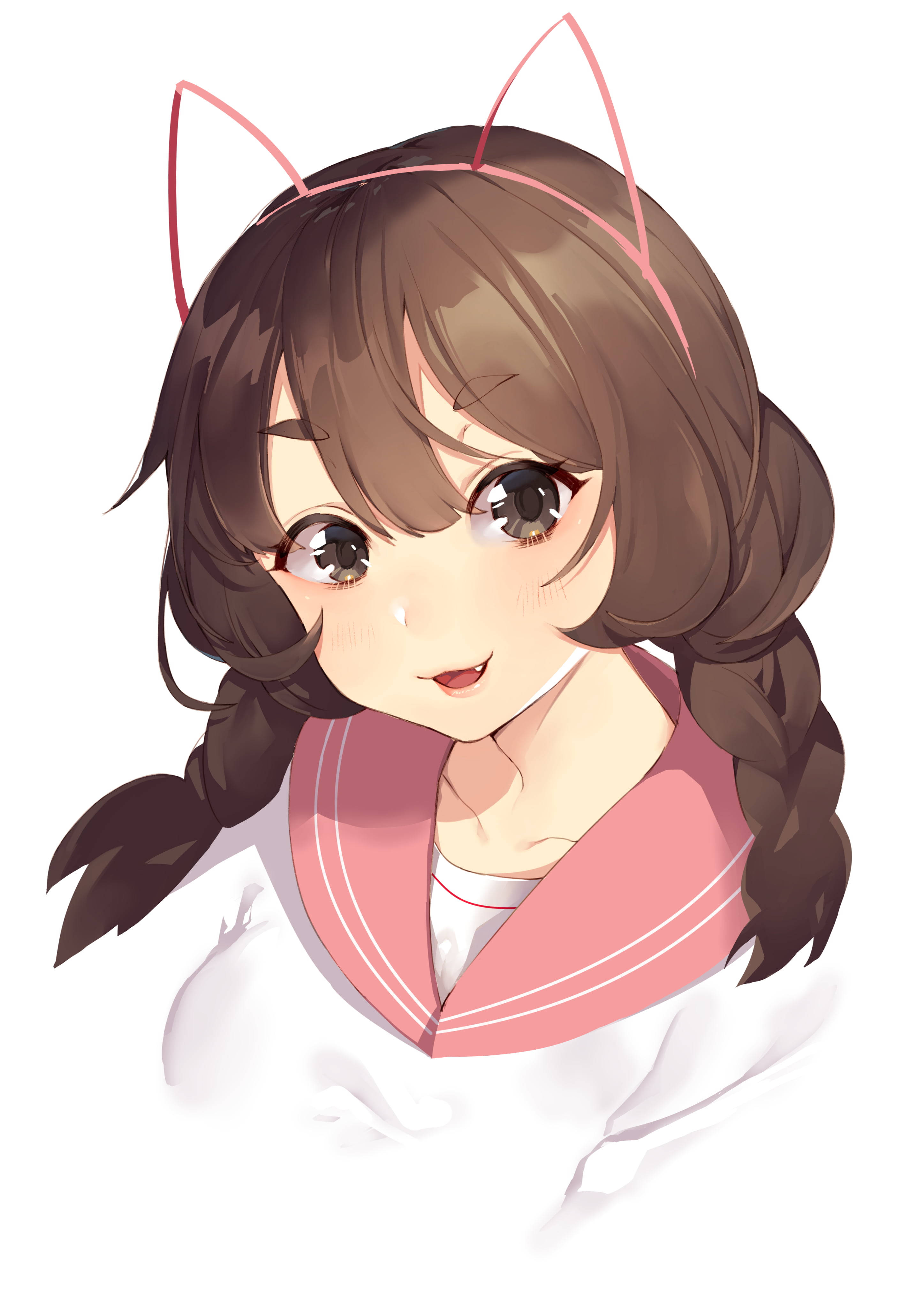 猫娘动漫辫子 壁纸