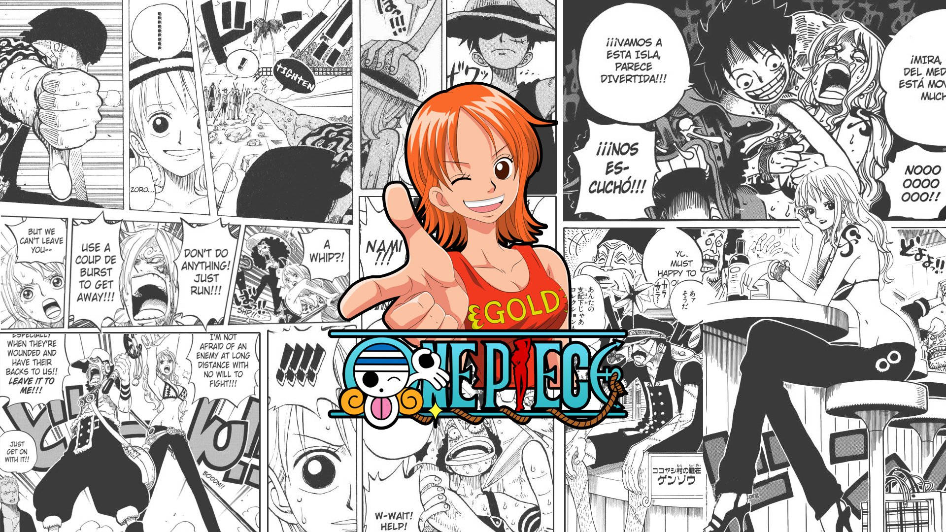 猫盗贼娜美漫画面板 壁纸